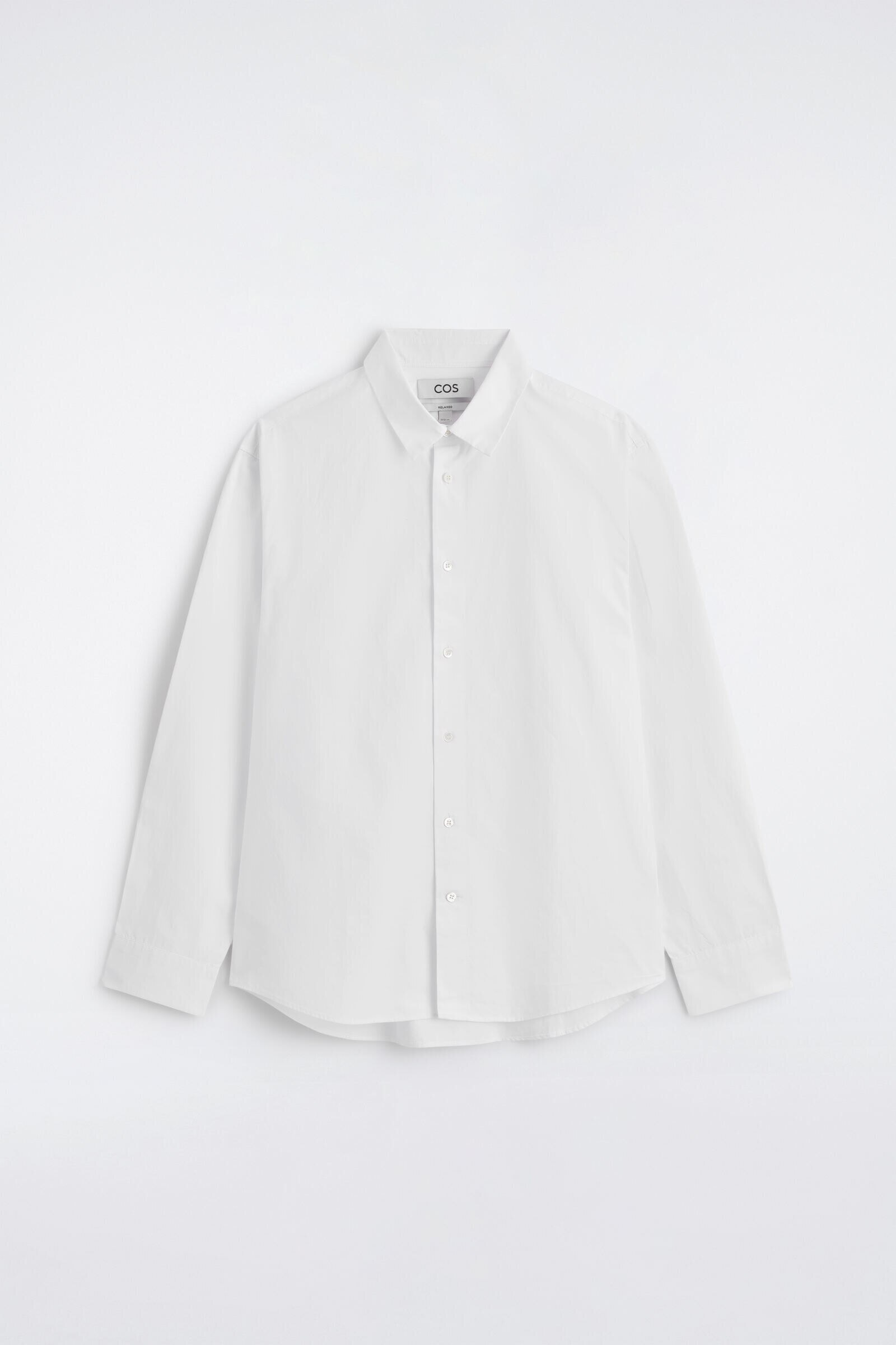 RELAXED PIMA COTTON-POPLIN SHIRTWHITE