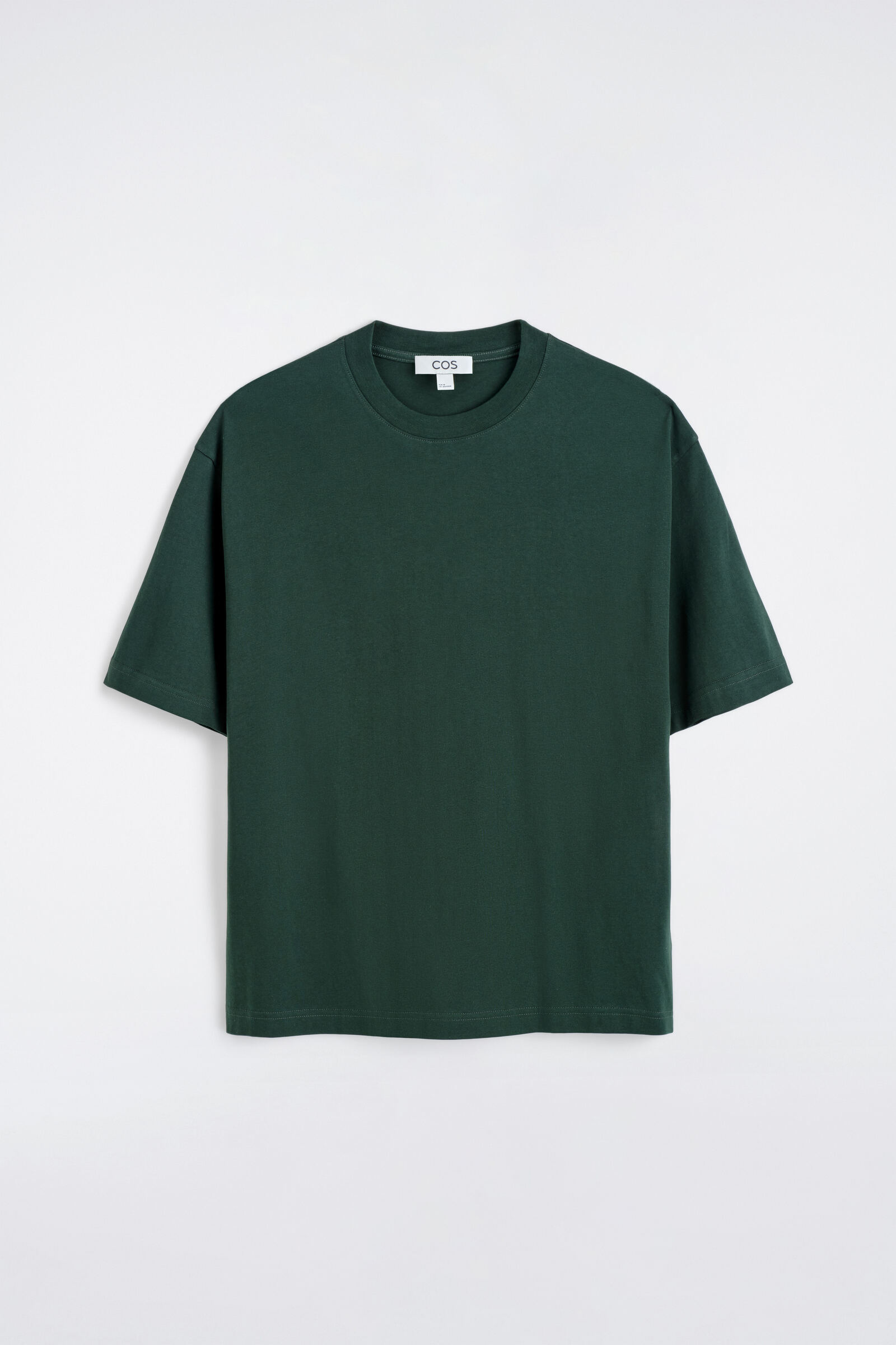 RELAXED LIGHTWEIGHT COTTON T-SHIRTDARK GREEN