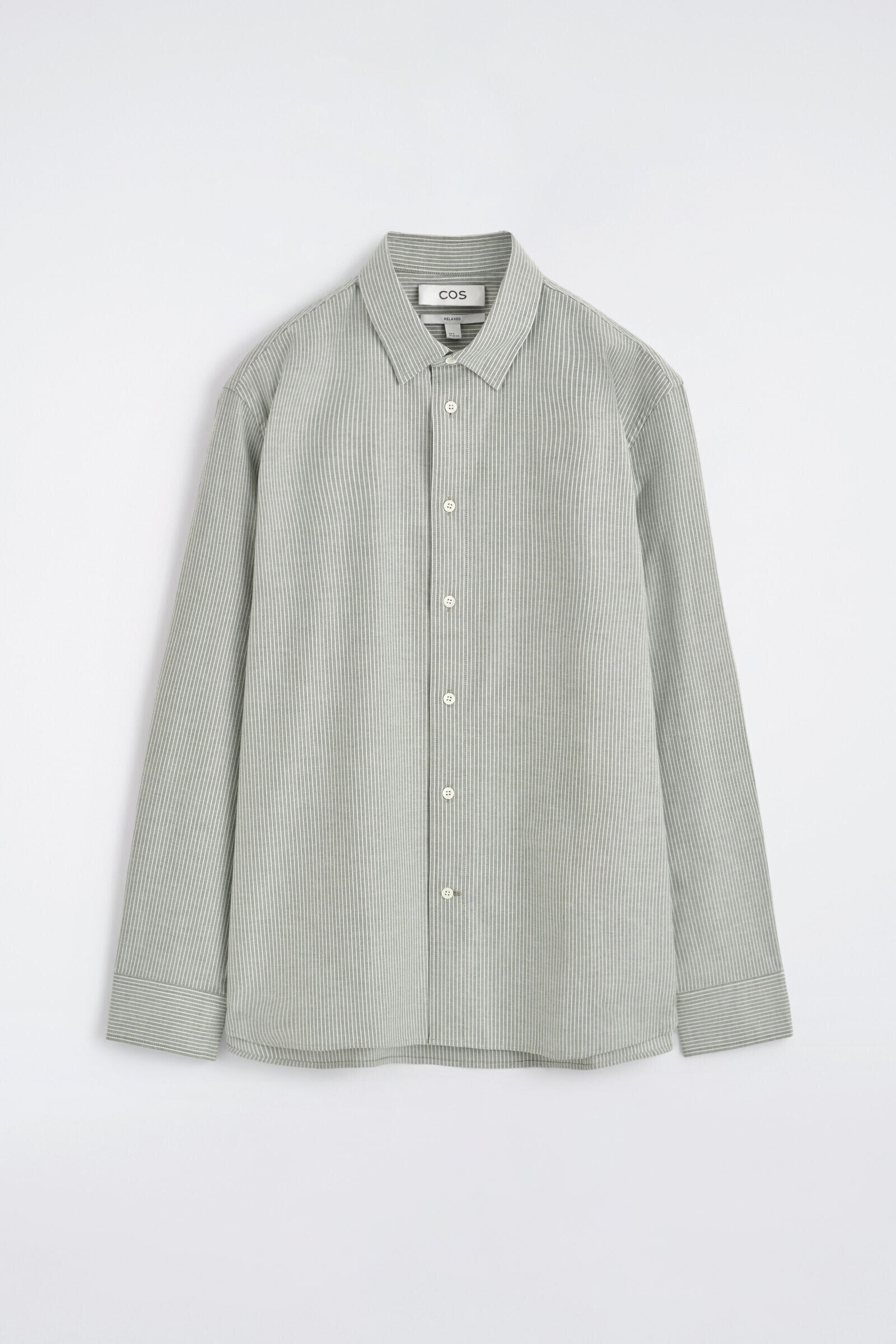 COTTON OXFORD SHIRTGREEN / WHITE / STRIPED