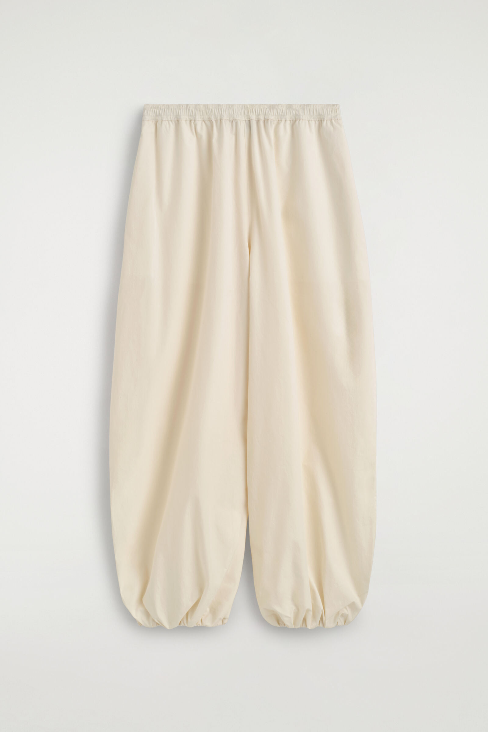 FLUID COTTON BALLOON TROUSERSIVORY