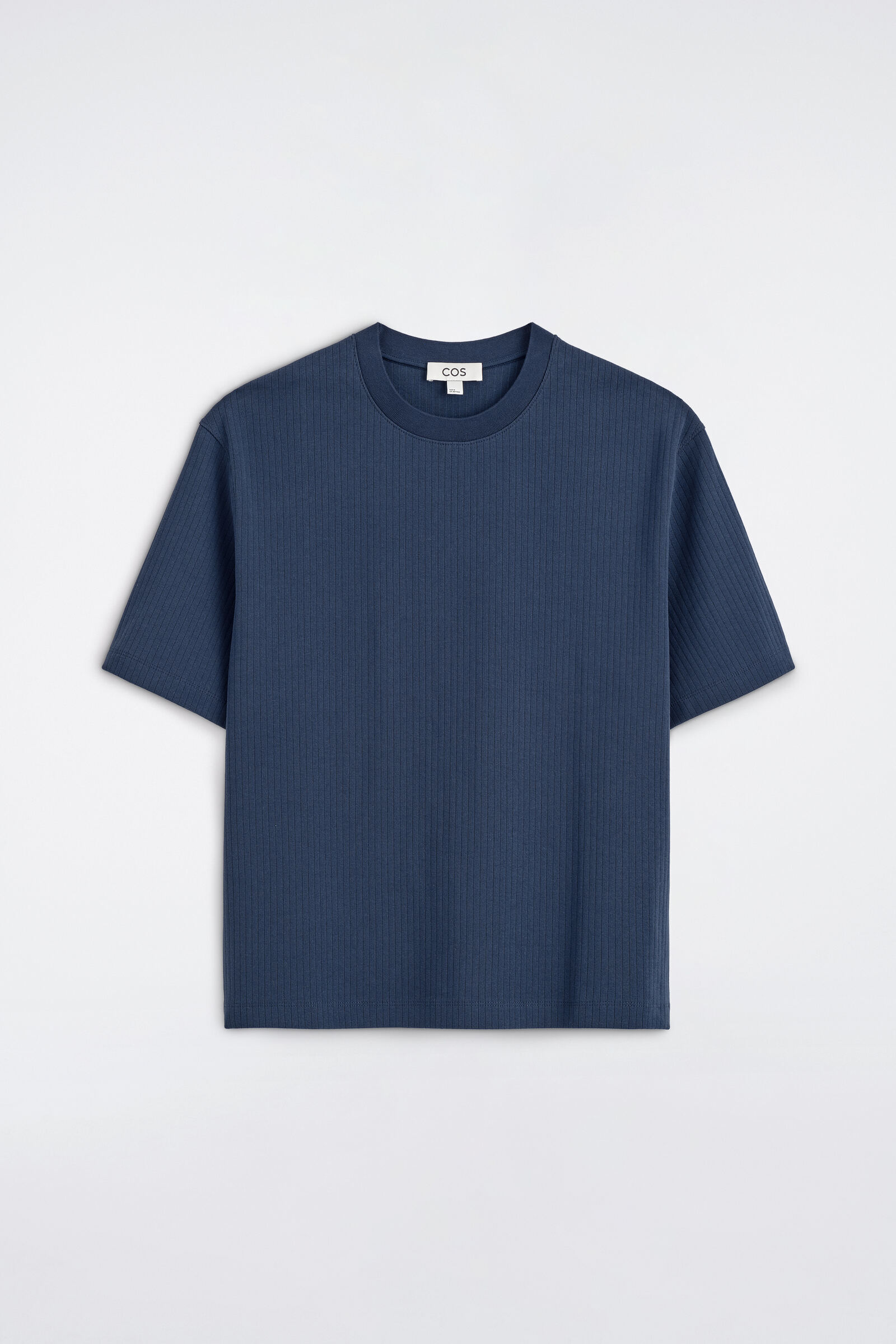 RIBBED JERSEY T-SHIRTNAVY