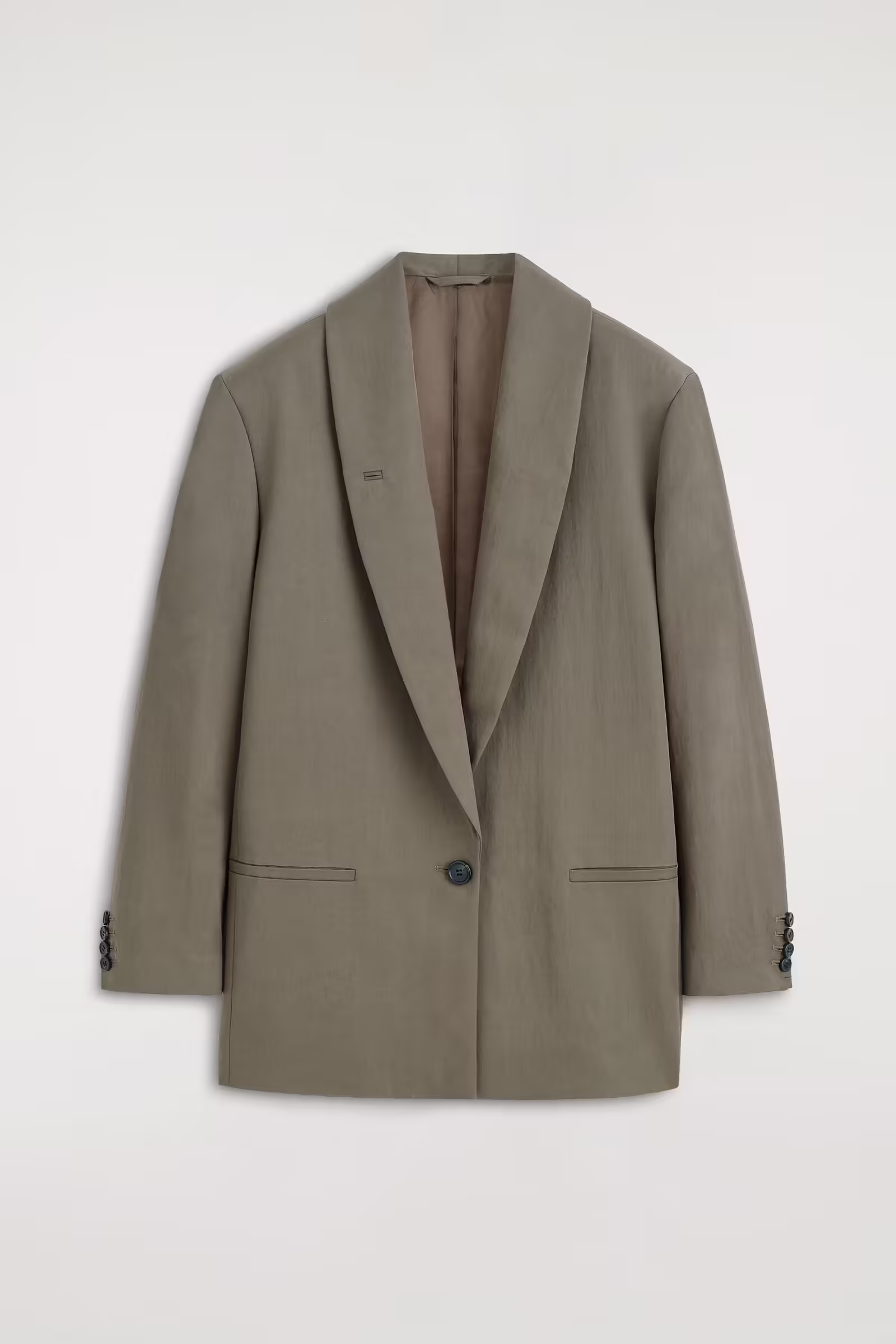 FLUID SHAWL-COLLAR BLAZERDARK BEIGE