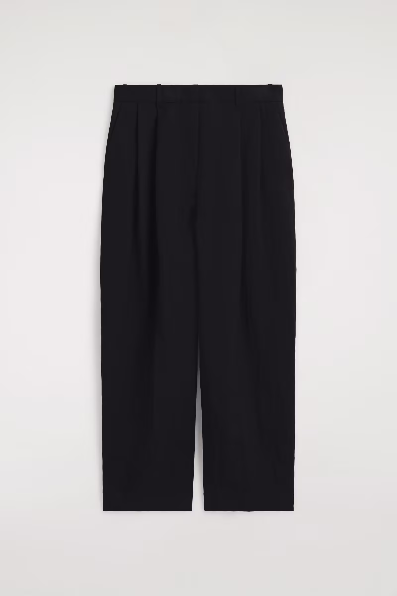 RELAXED FLUID WIDE-LEG TROUSERSBLACK