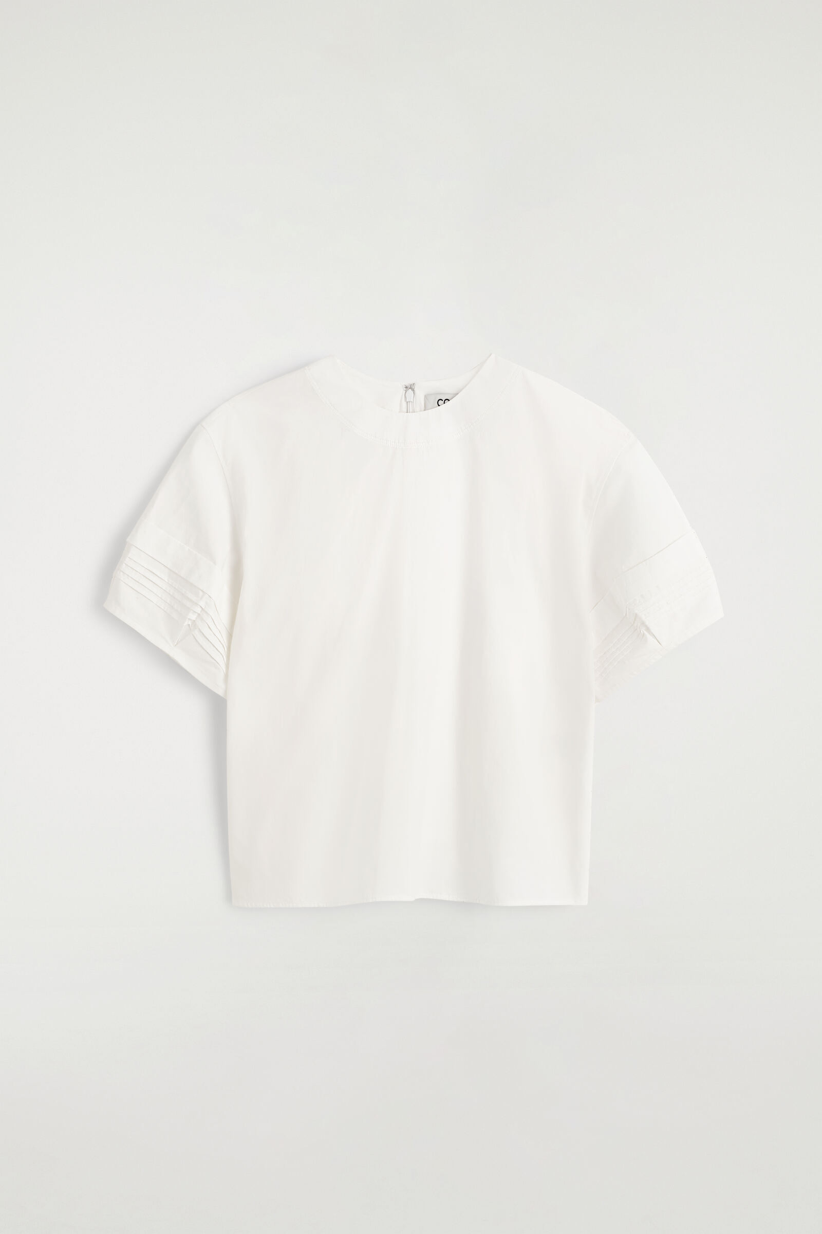 PINTUCKED COTTON BLOUSEOFF-WHITE