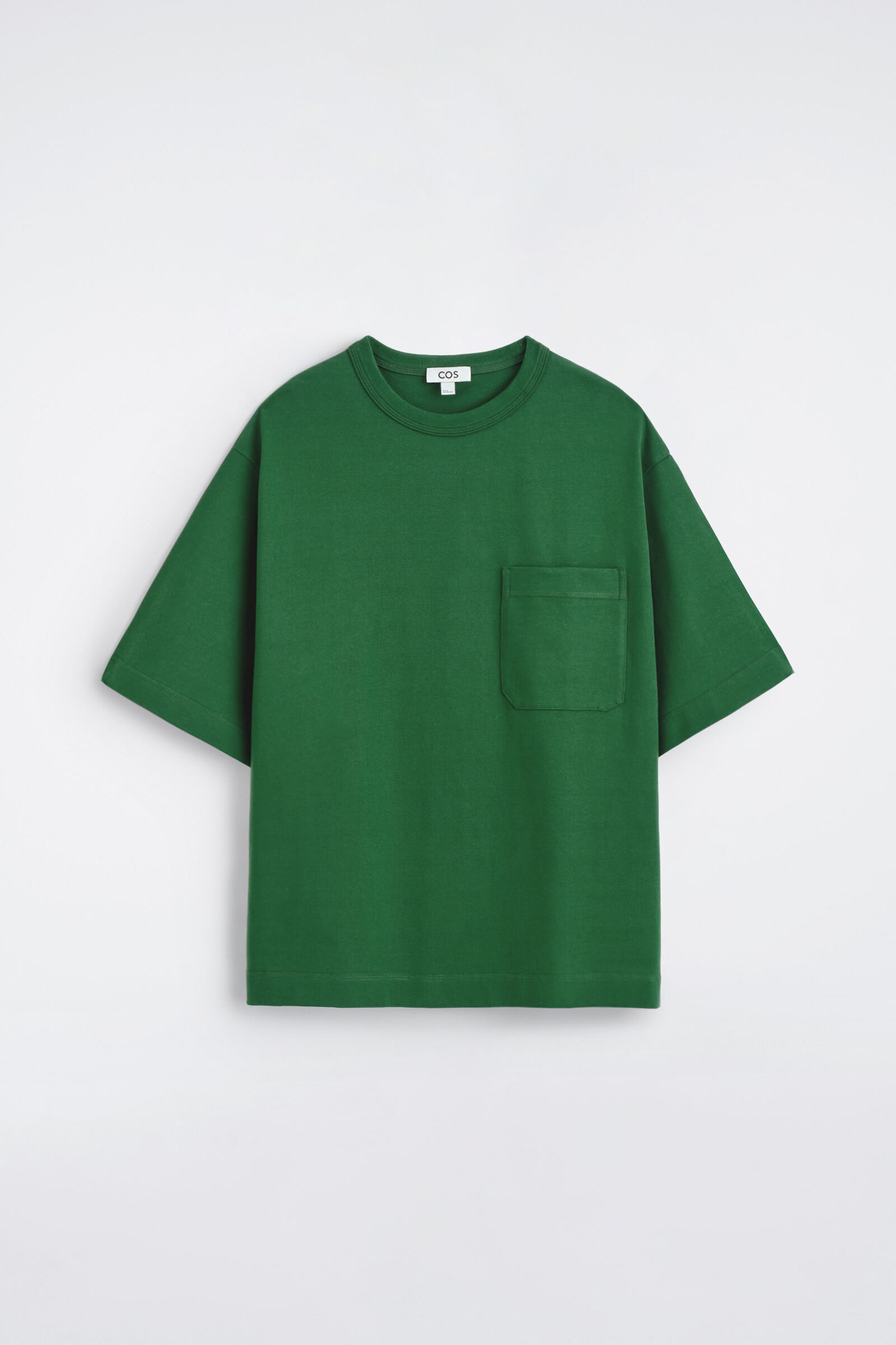 OVERSIZED POCKET-DETAIL T-SHIRTDARK GREEN