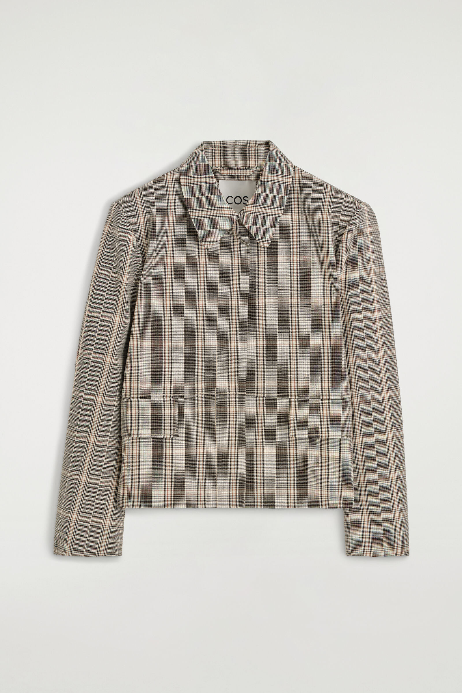 CHECKED WOOL JACKETBEIGE / CHECKED