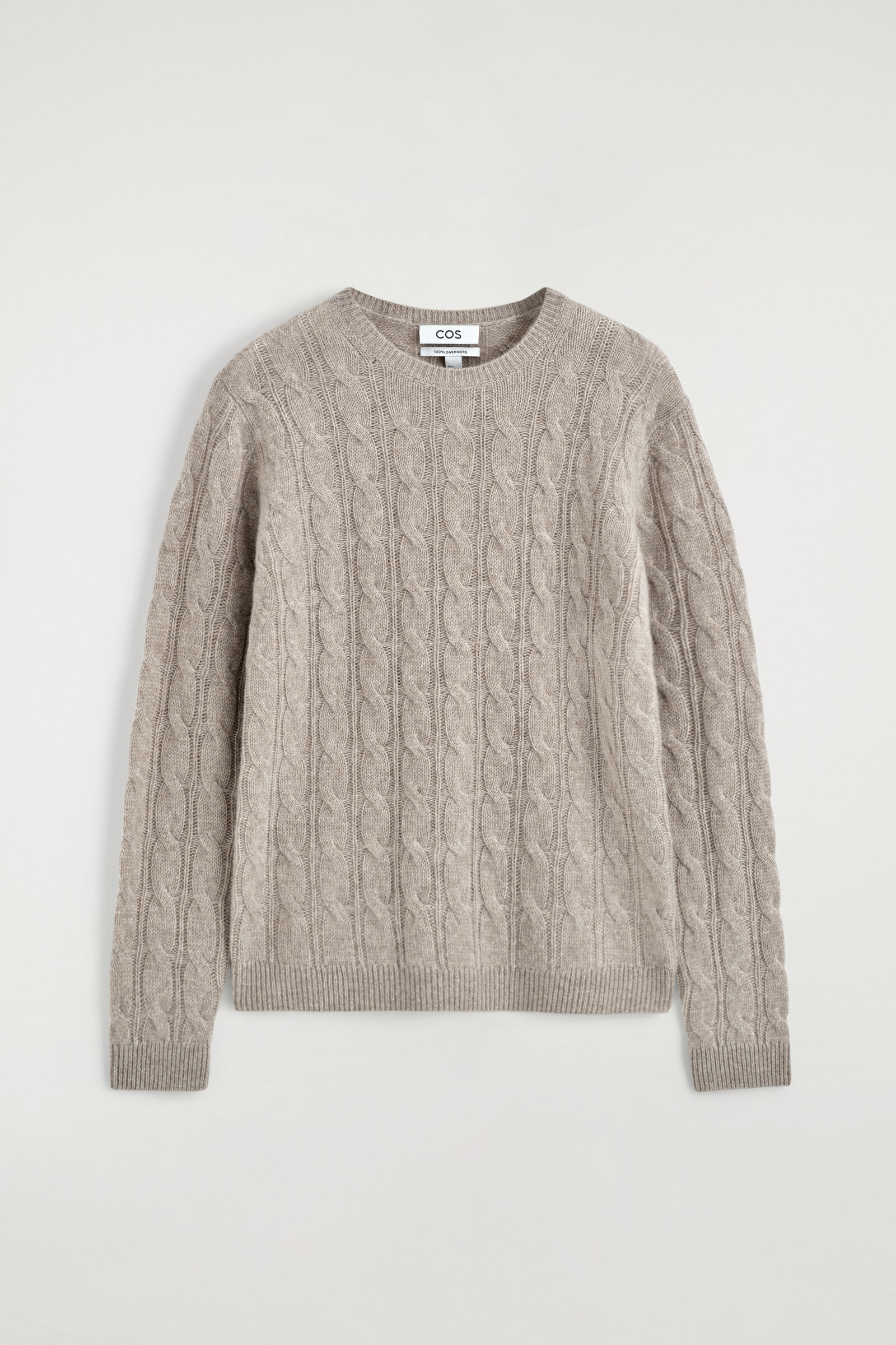 CABLE-KNIT PURE CASHMERE JUMPERBEIGE