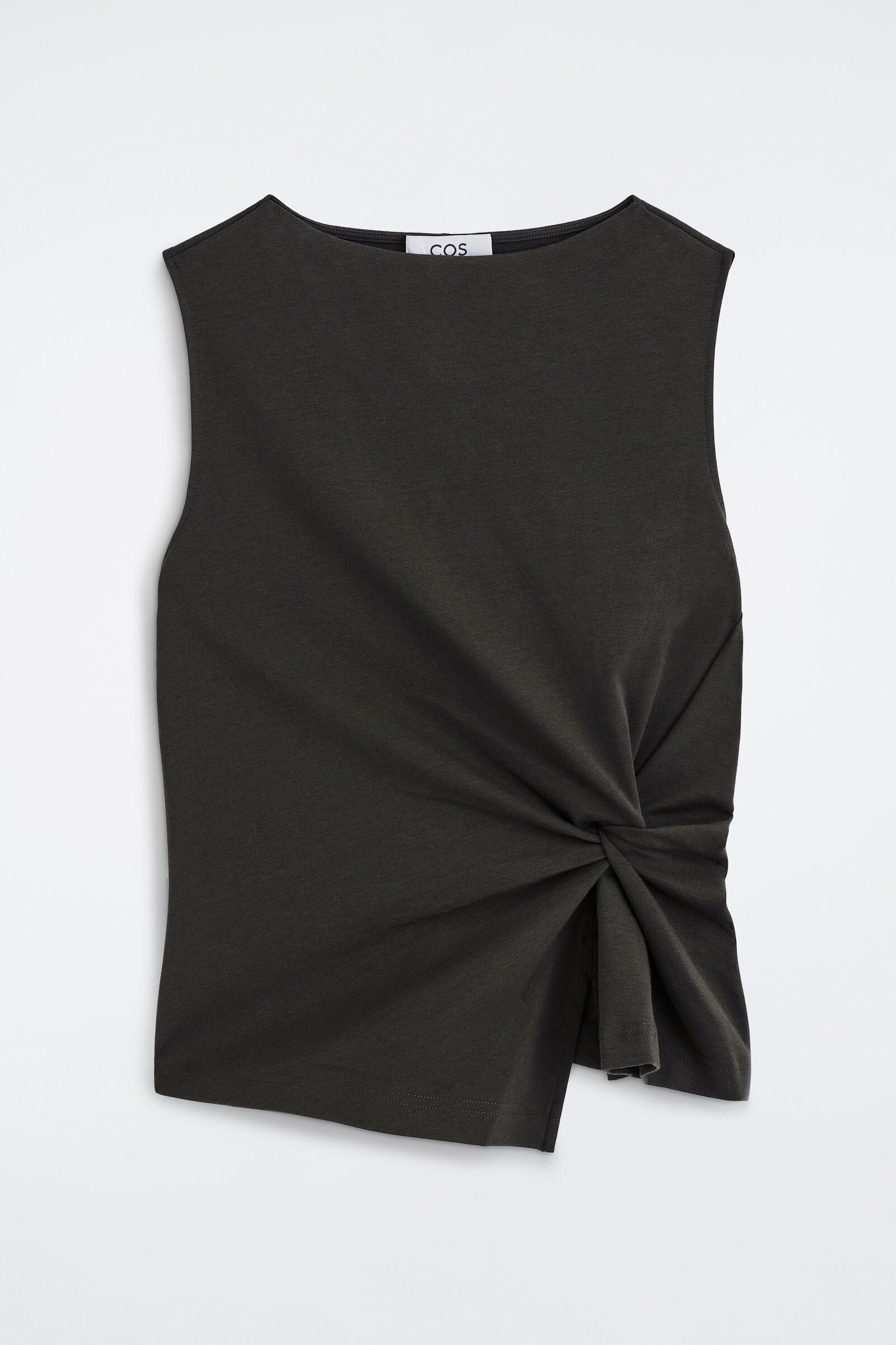 TWIST-DETAIL TOPDARK GREEN