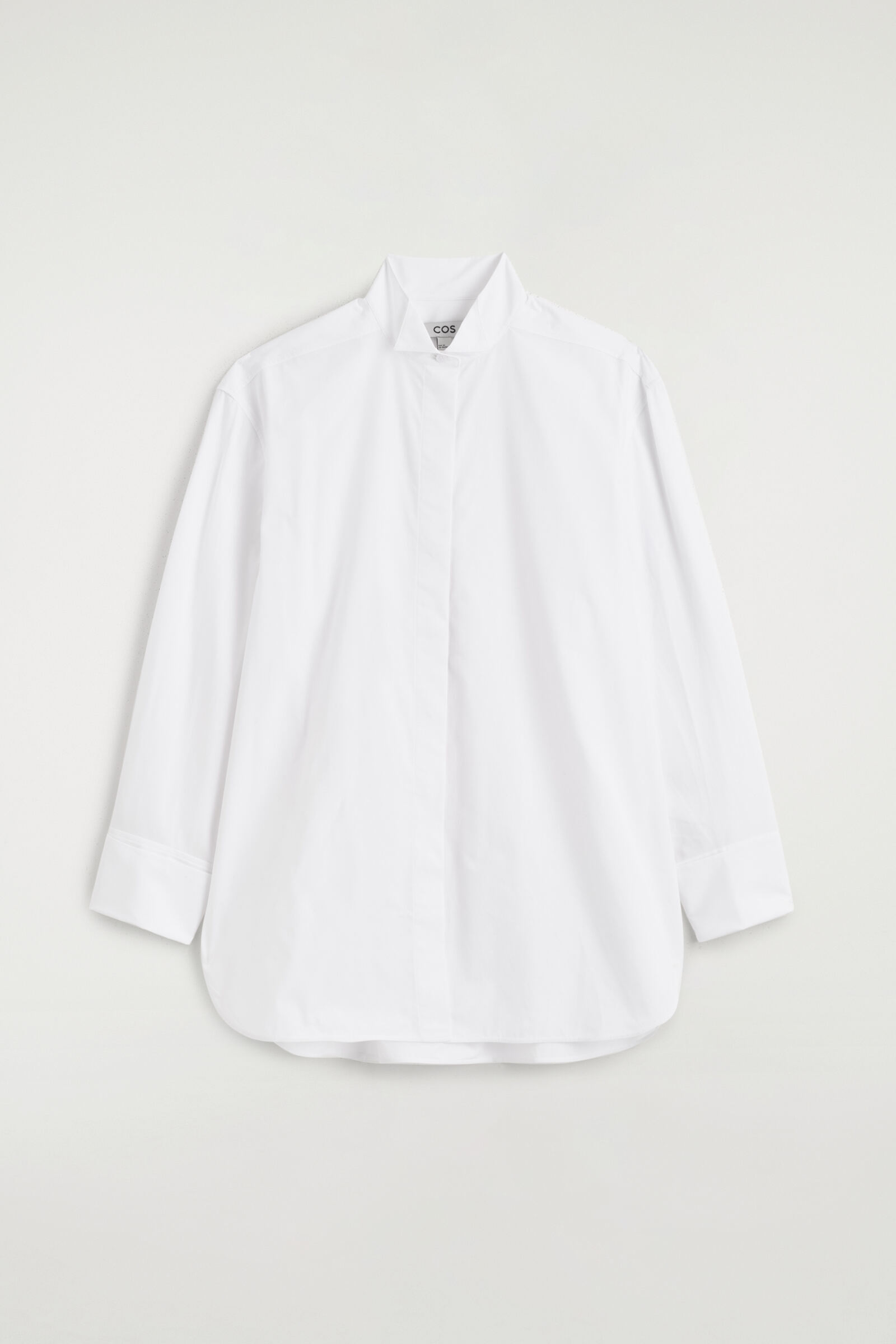 WING-COLLAR COTTON TUXEDO SHIRTWHITE