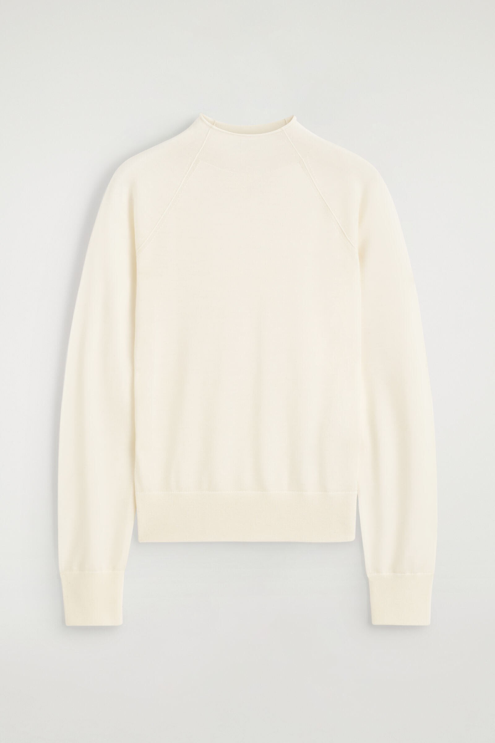 MERINO WOOL FUNNEL-NECK JUMPERIVORY