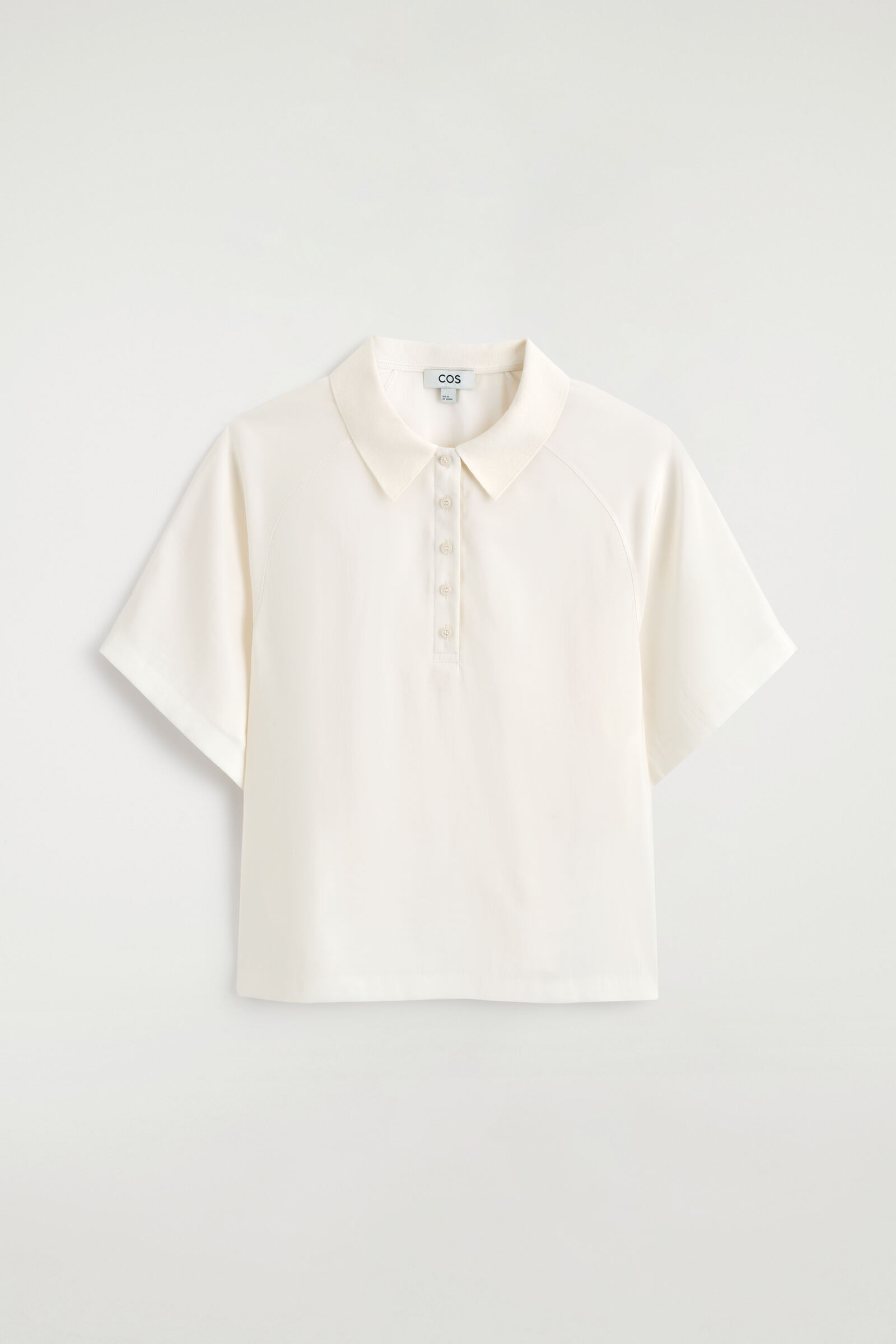 KNITTED-COLLAR MODAL POLO SHIRTIVORY