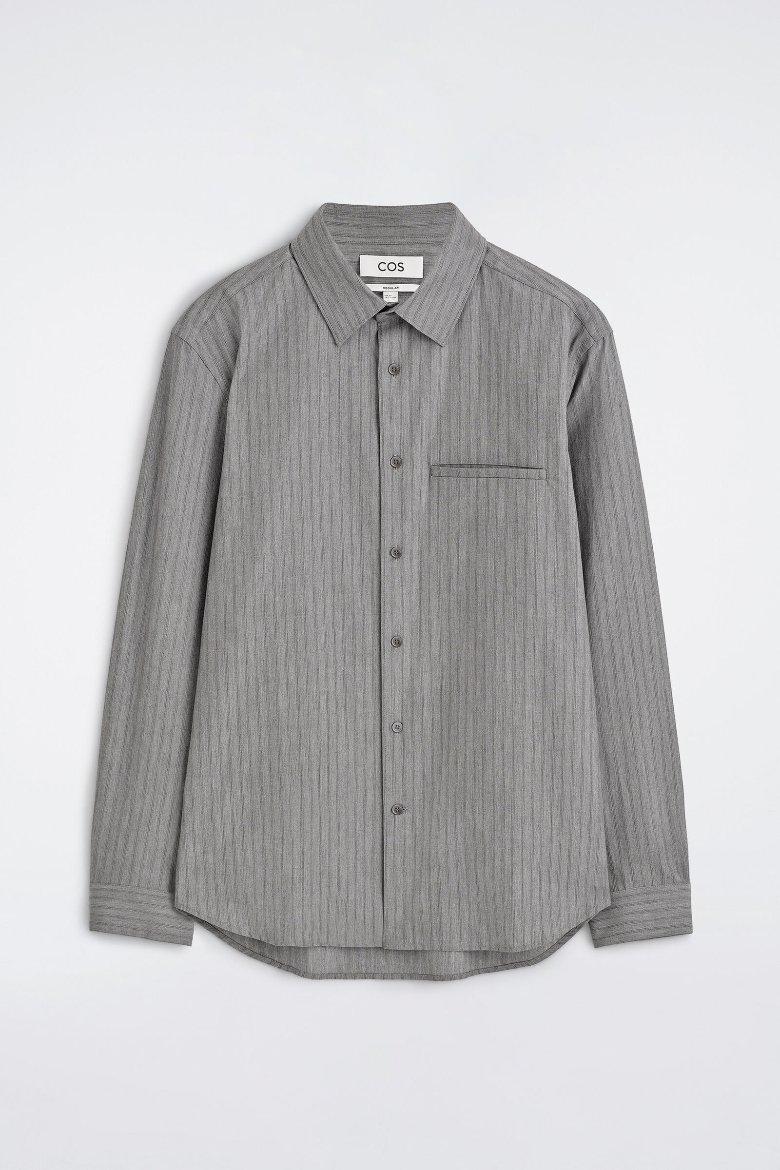 STRIPED COTTON SHIRTGREY / STRIPED