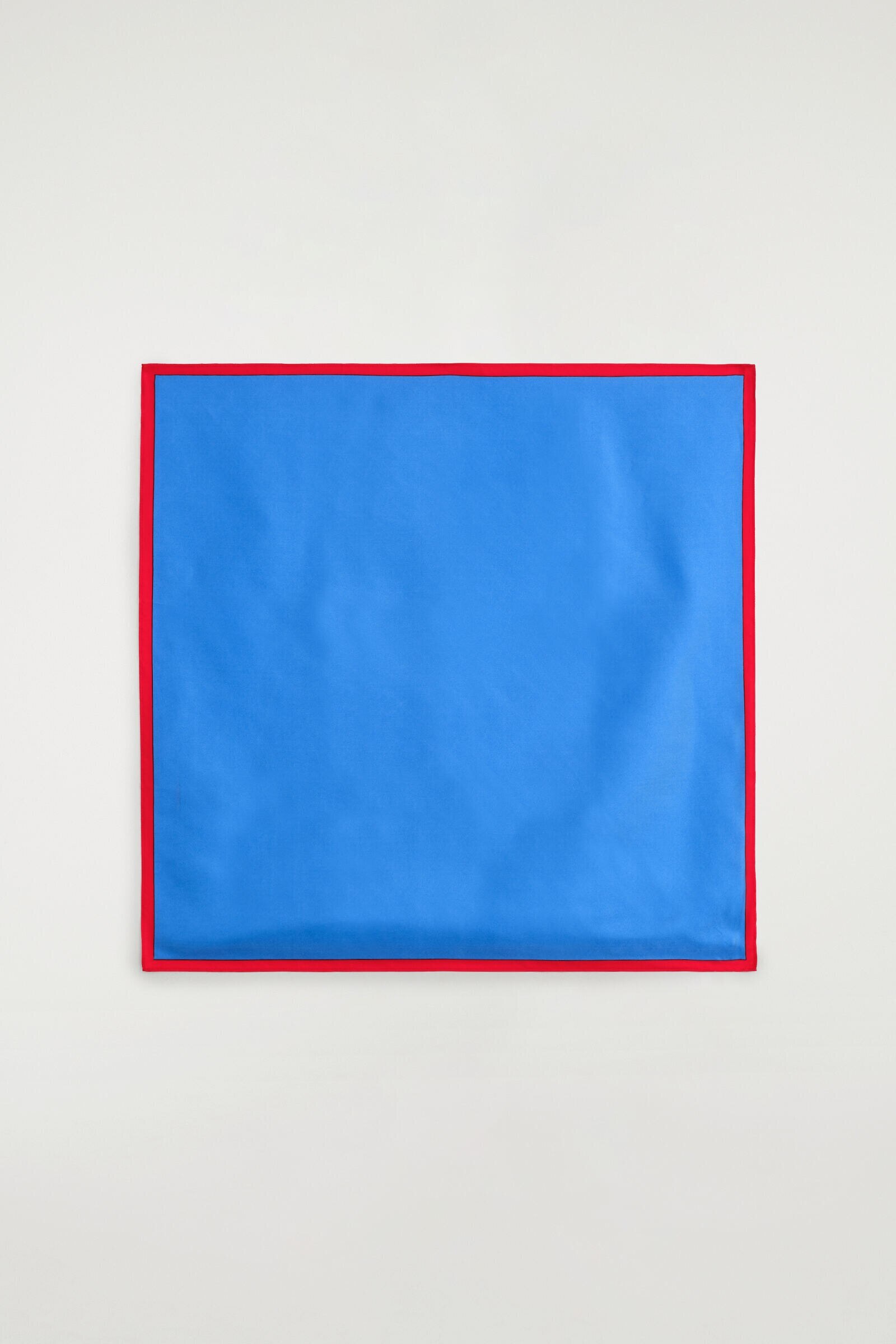 CONTRAST-TIPPED SILK SCARFBLUE / RED