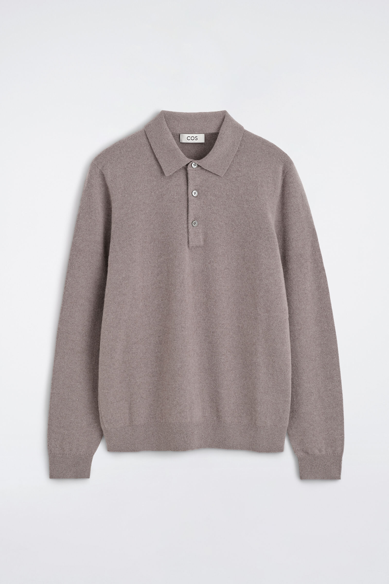 CASHMERE POLO JUMPERWASHED LILAC