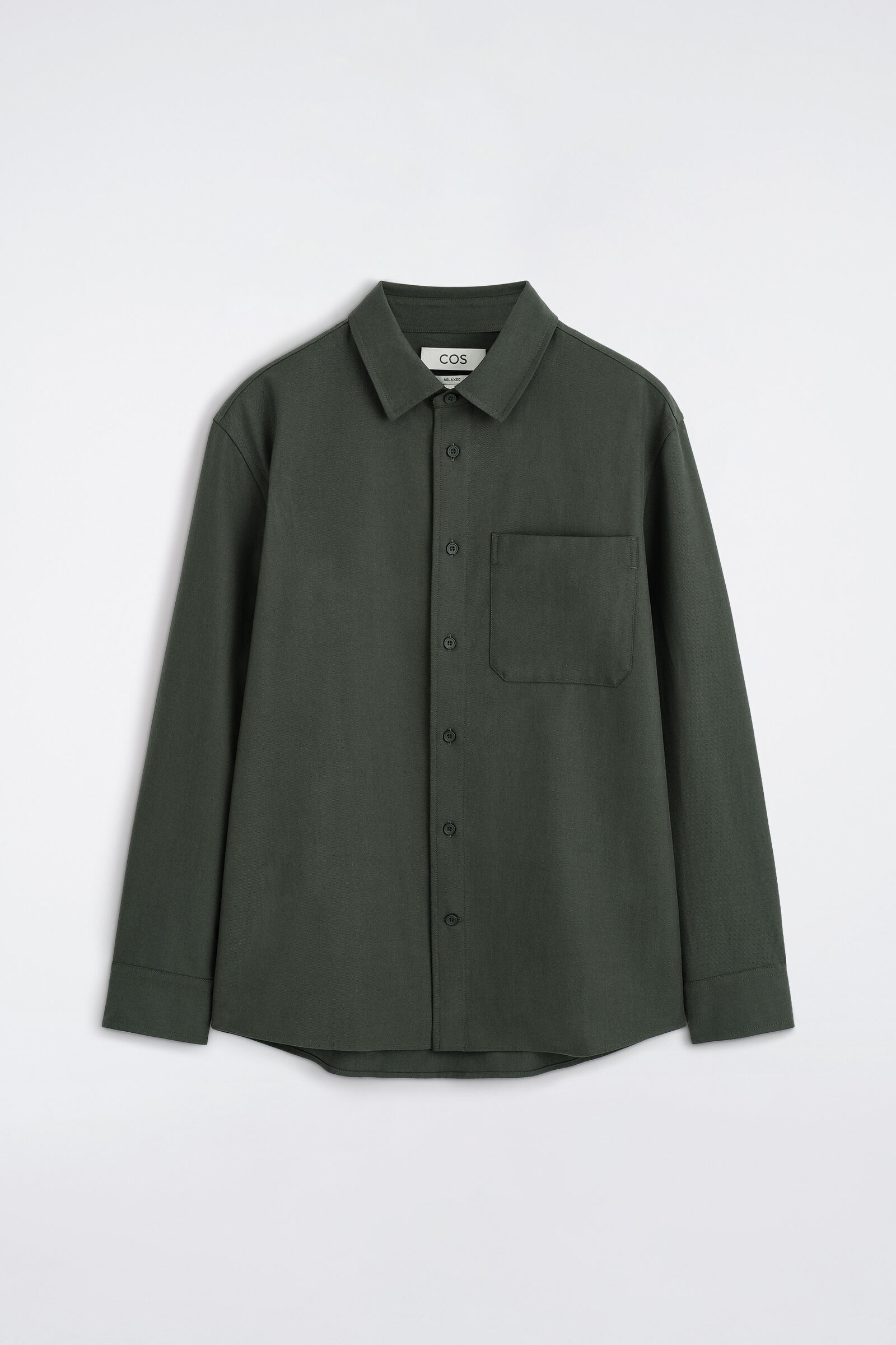 RELAXED TWILL SHIRTDARK GREEN