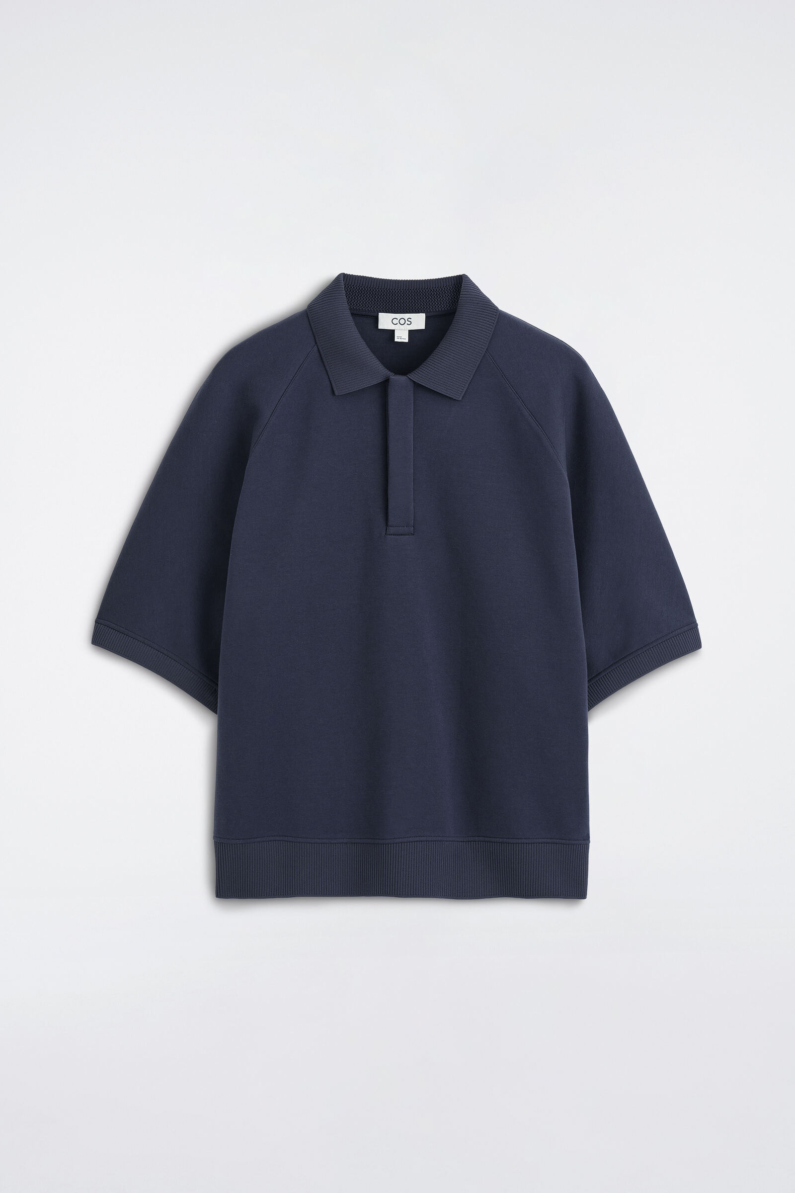 SCUBA-JERSEY POLO SHIRTNAVY