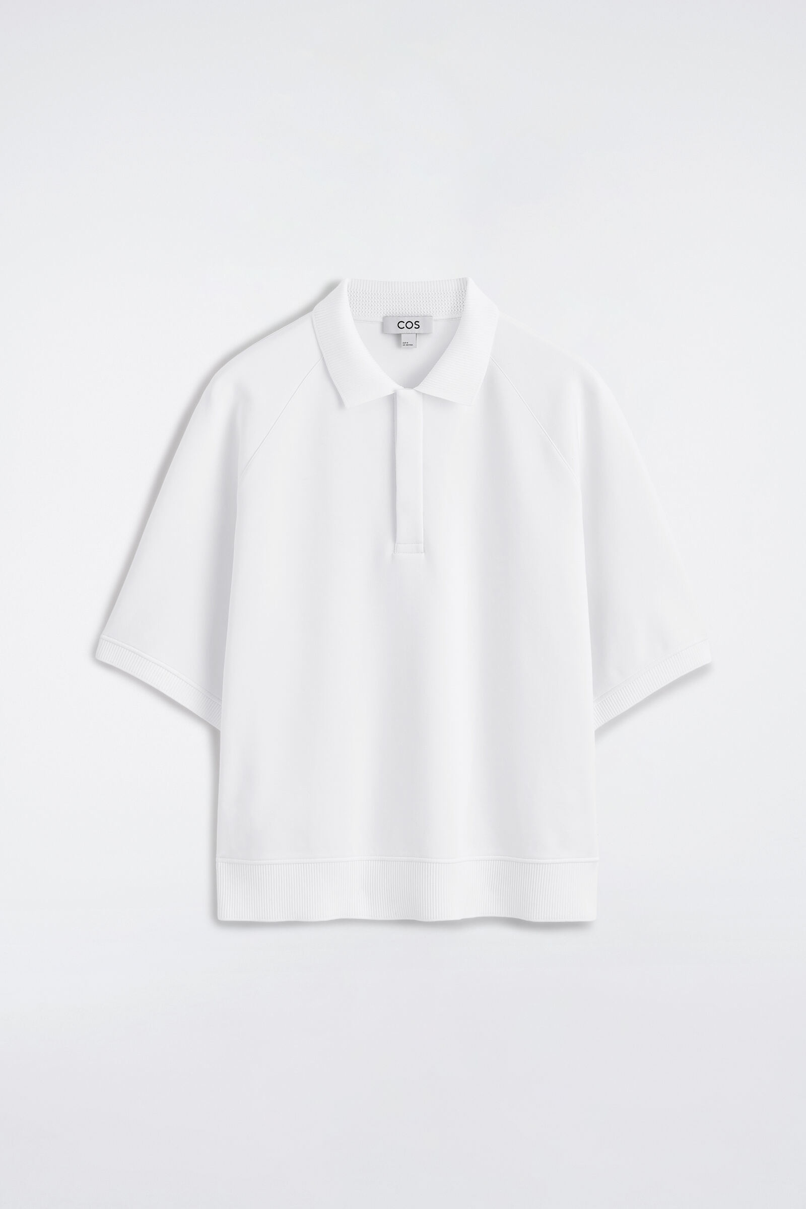 SCUBA-JERSEY POLO SHIRTWHITE