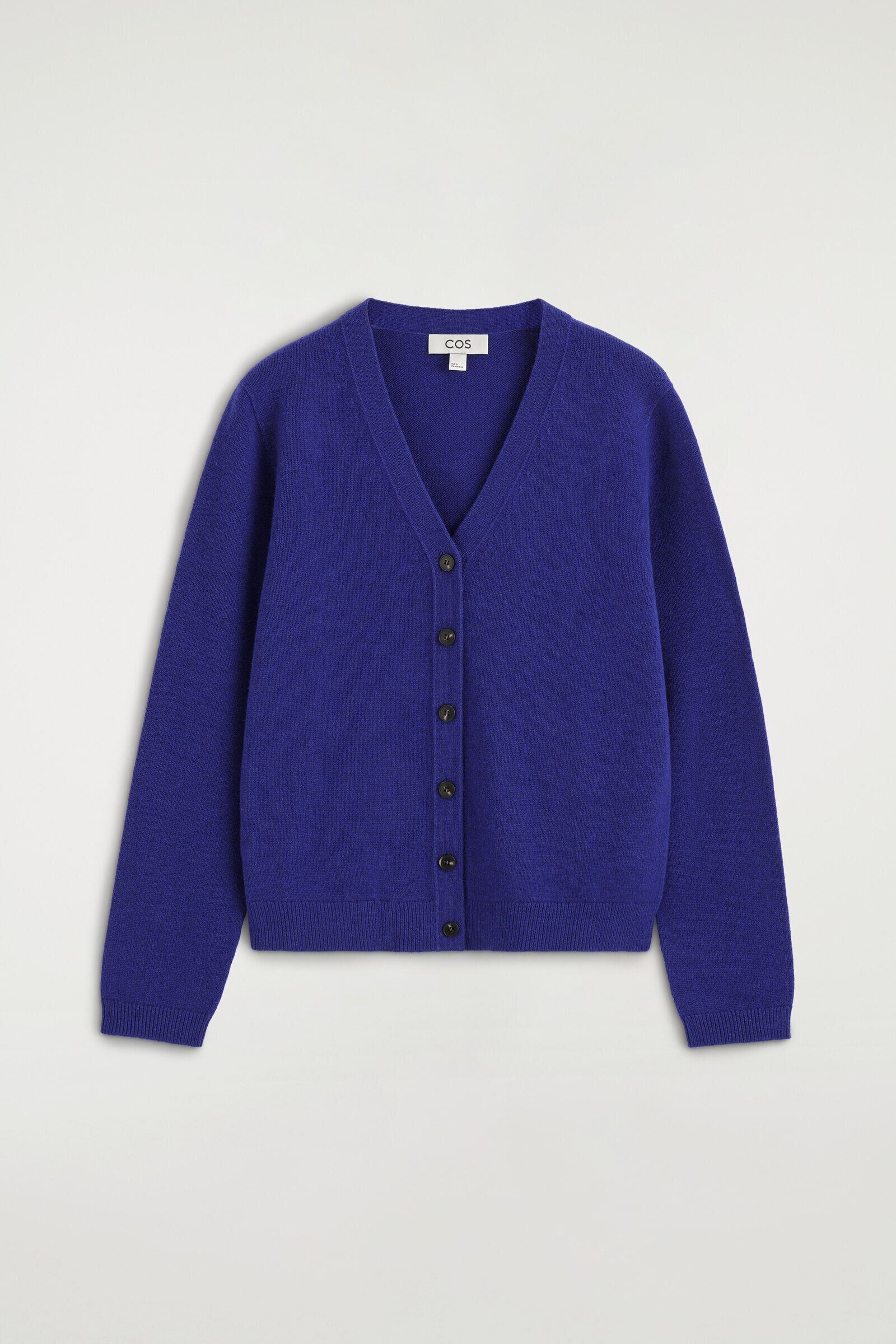 MERINO WOOL V-NECK CARDIGANCOBALT BLUE