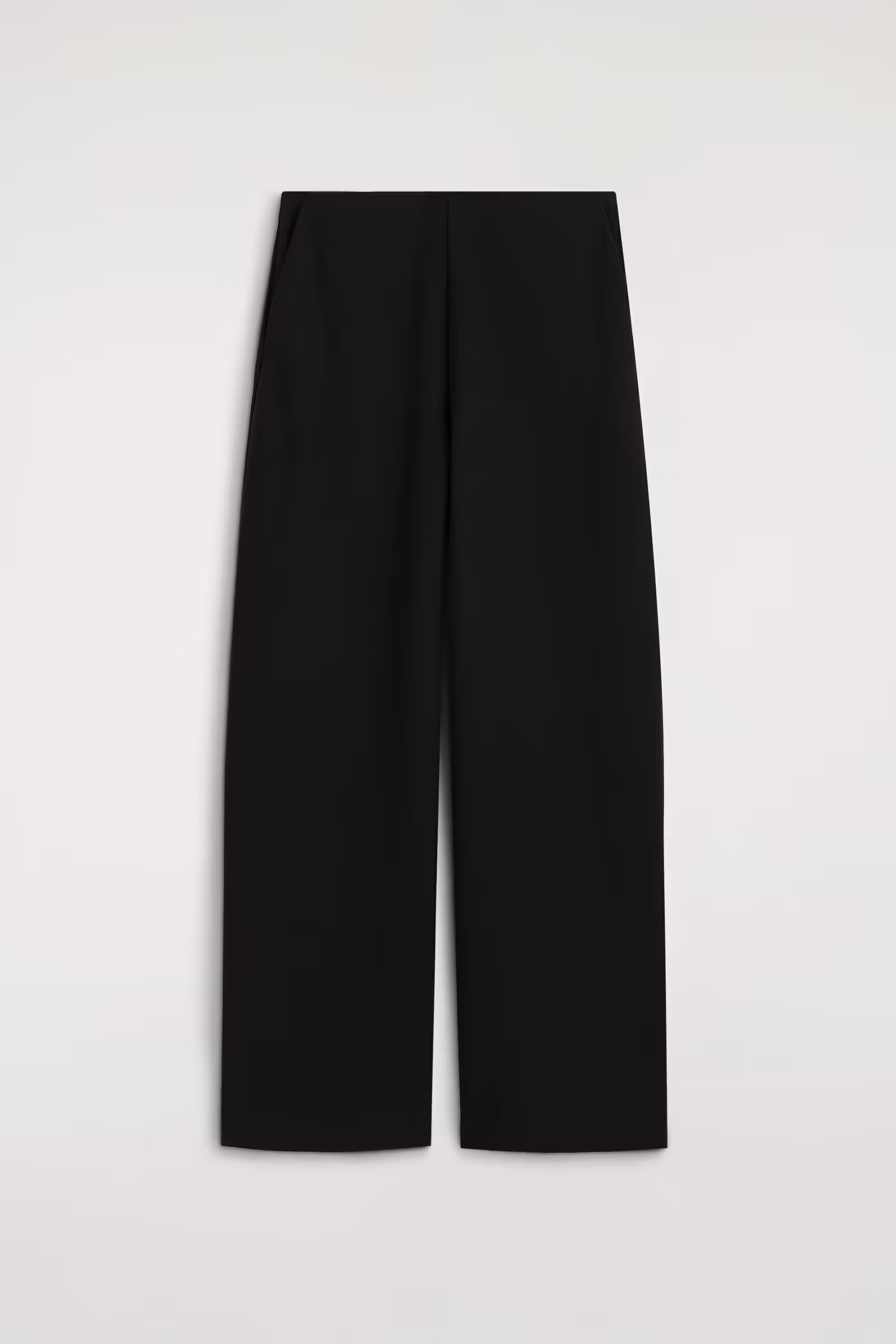 CREPE-JERSEY WIDE-LEG TROUSERSBLACK