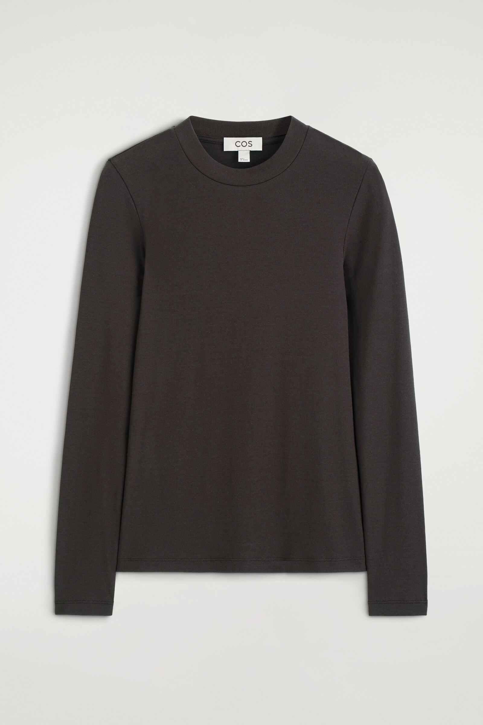 CREPE-JERSEY LONG-SLEEVED T-SHIRTBROWN