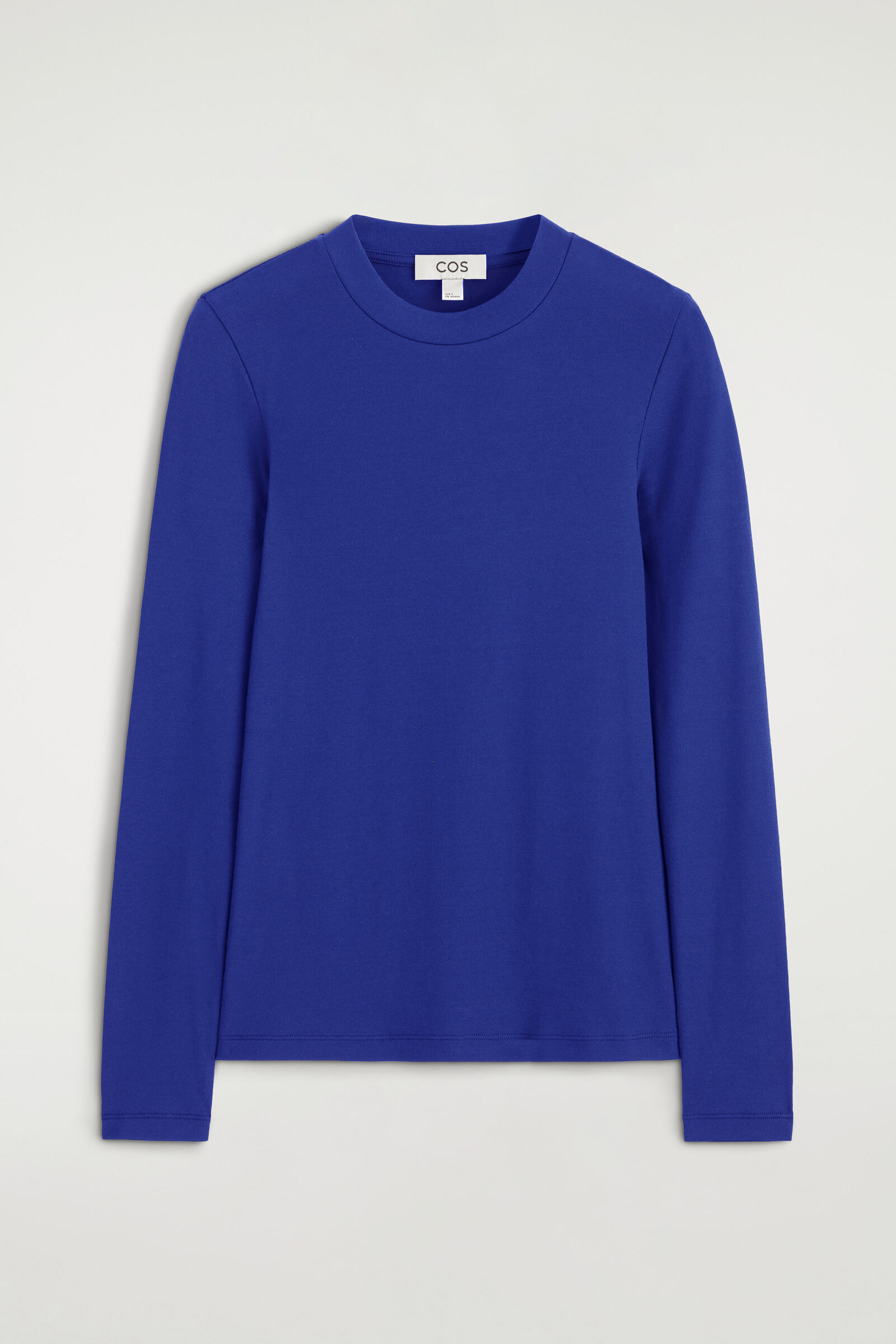 CREPE-JERSEY LONG-SLEEVED T-SHIRTCOBALT BLUE