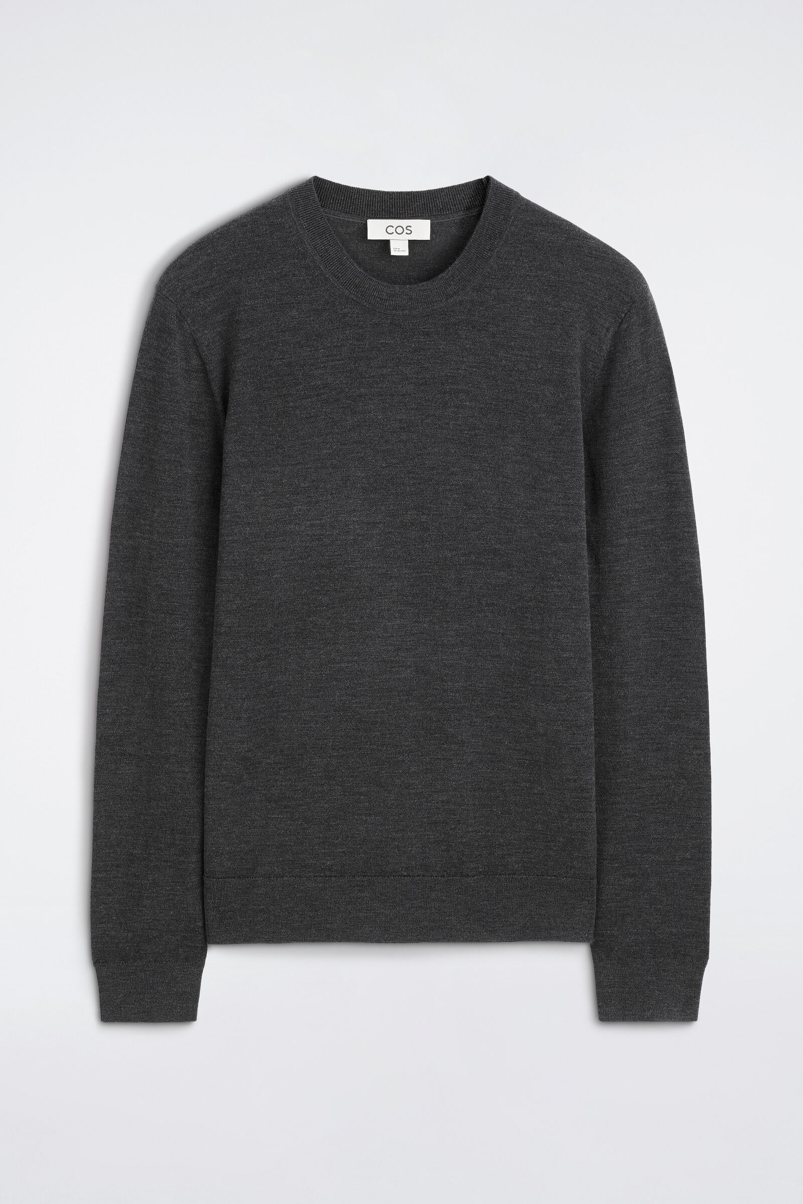SLIM MERINO WOOL CREW-NECK JUMPERCHARCOAL MÉLANGE
