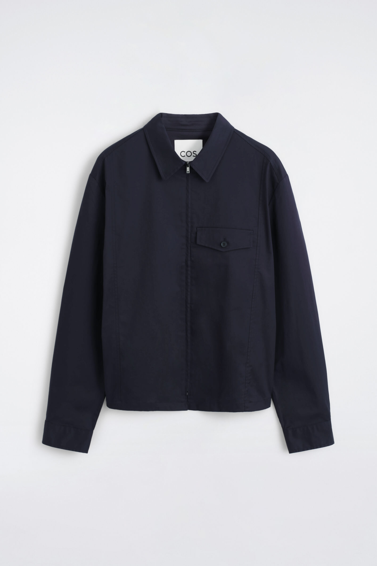 ZIP-UP COTTON OVERSHIRTNAVY