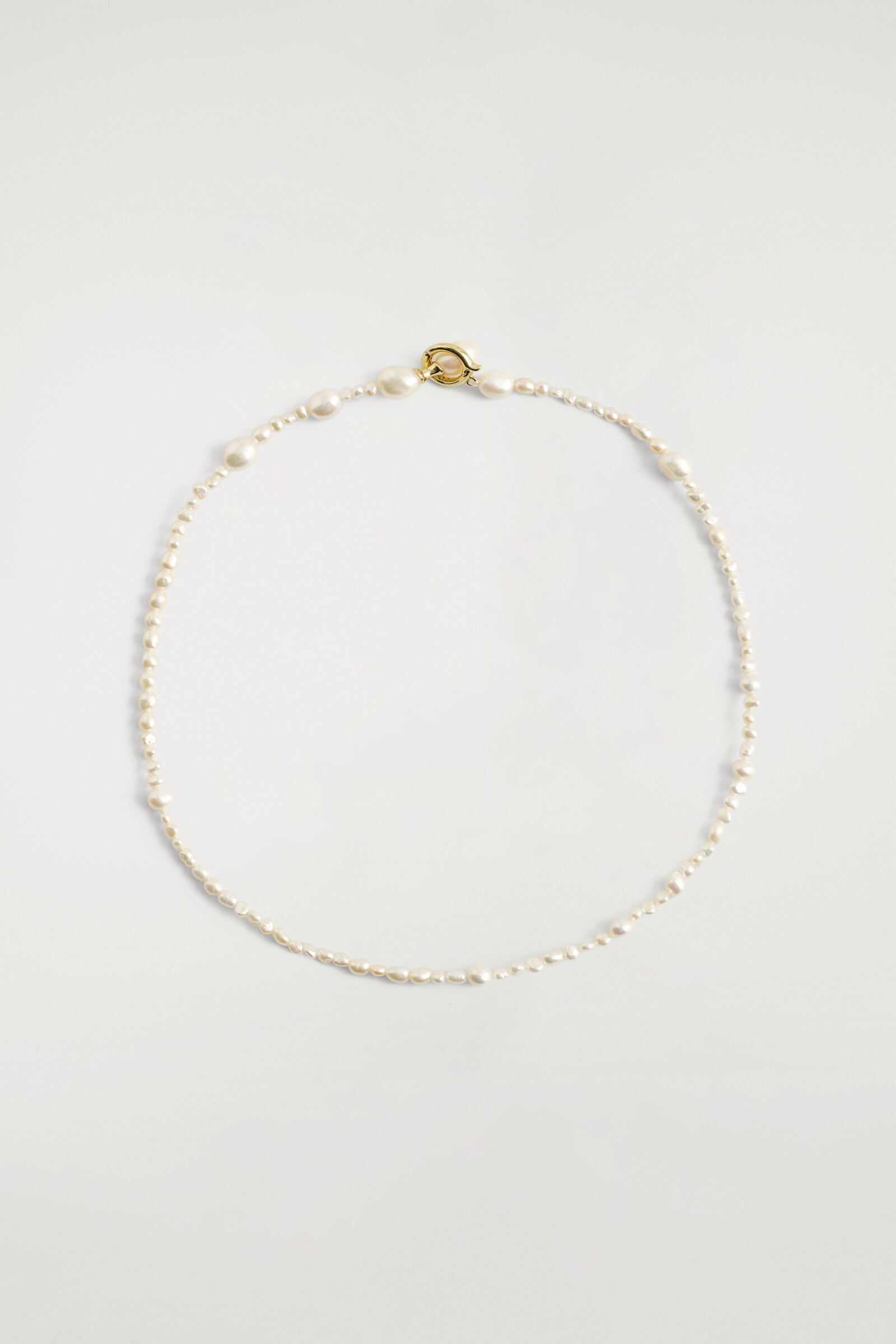 IRREGULAR FRESHWATER PEARL NECKLACEPEARL / GOLD