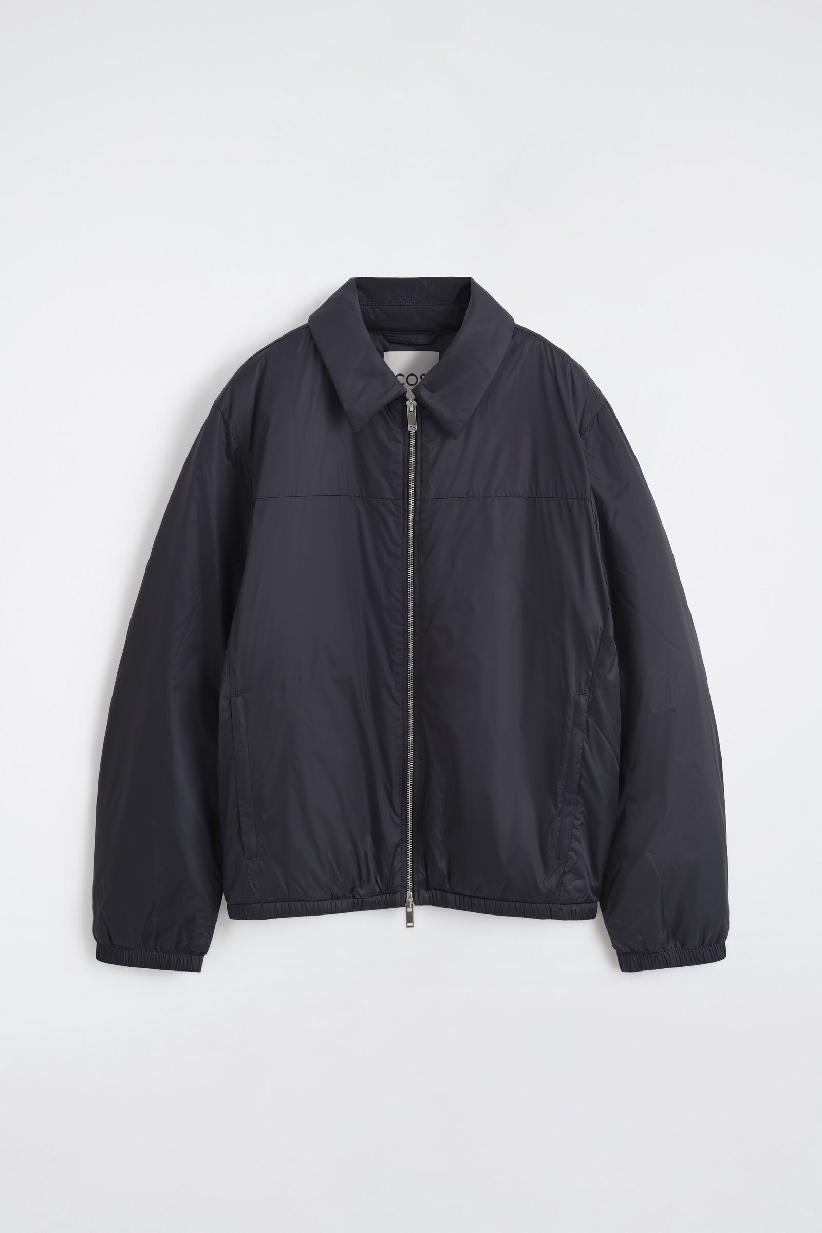 PADDED NYLON ZIP-UP BOMBER JACKETNAVY