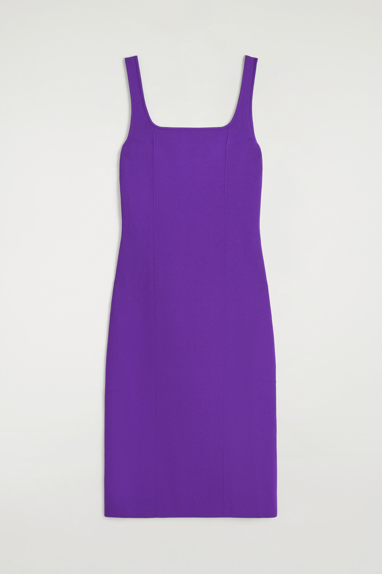KNITTED MIDI BODYCON DRESSPURPLE