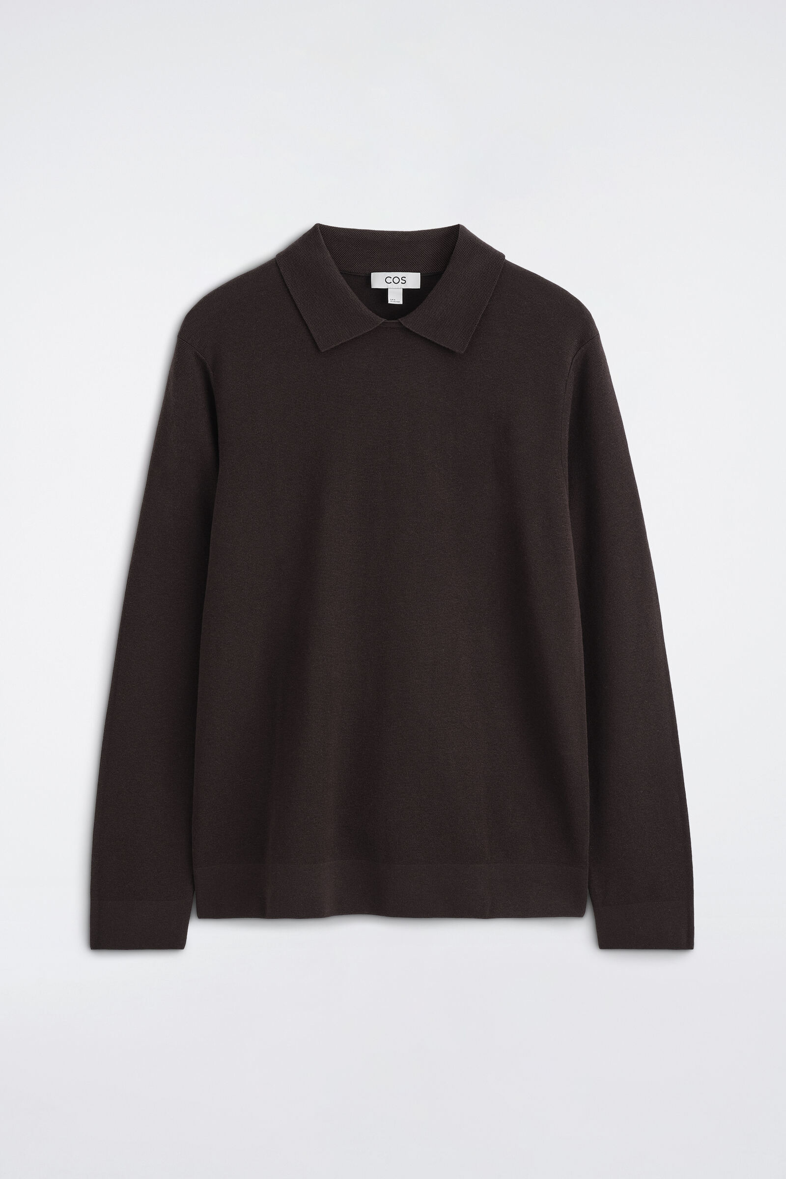 LAYERED-COLLAR POLO JUMPERBROWN