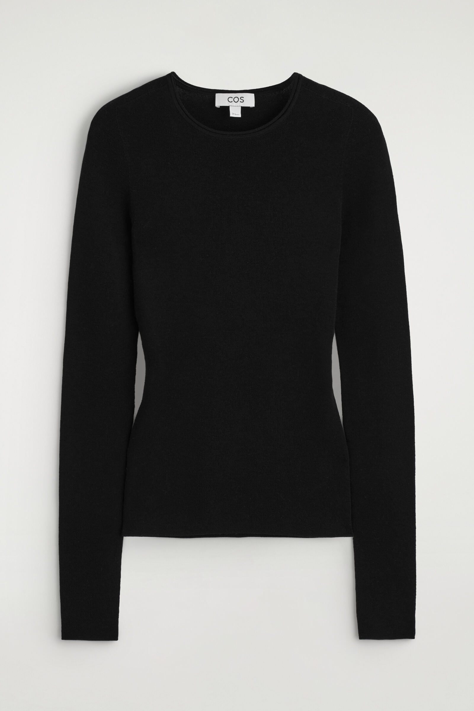 SEAMLESS MERINO WOOL LONG-SLEEVED TOPBLACK