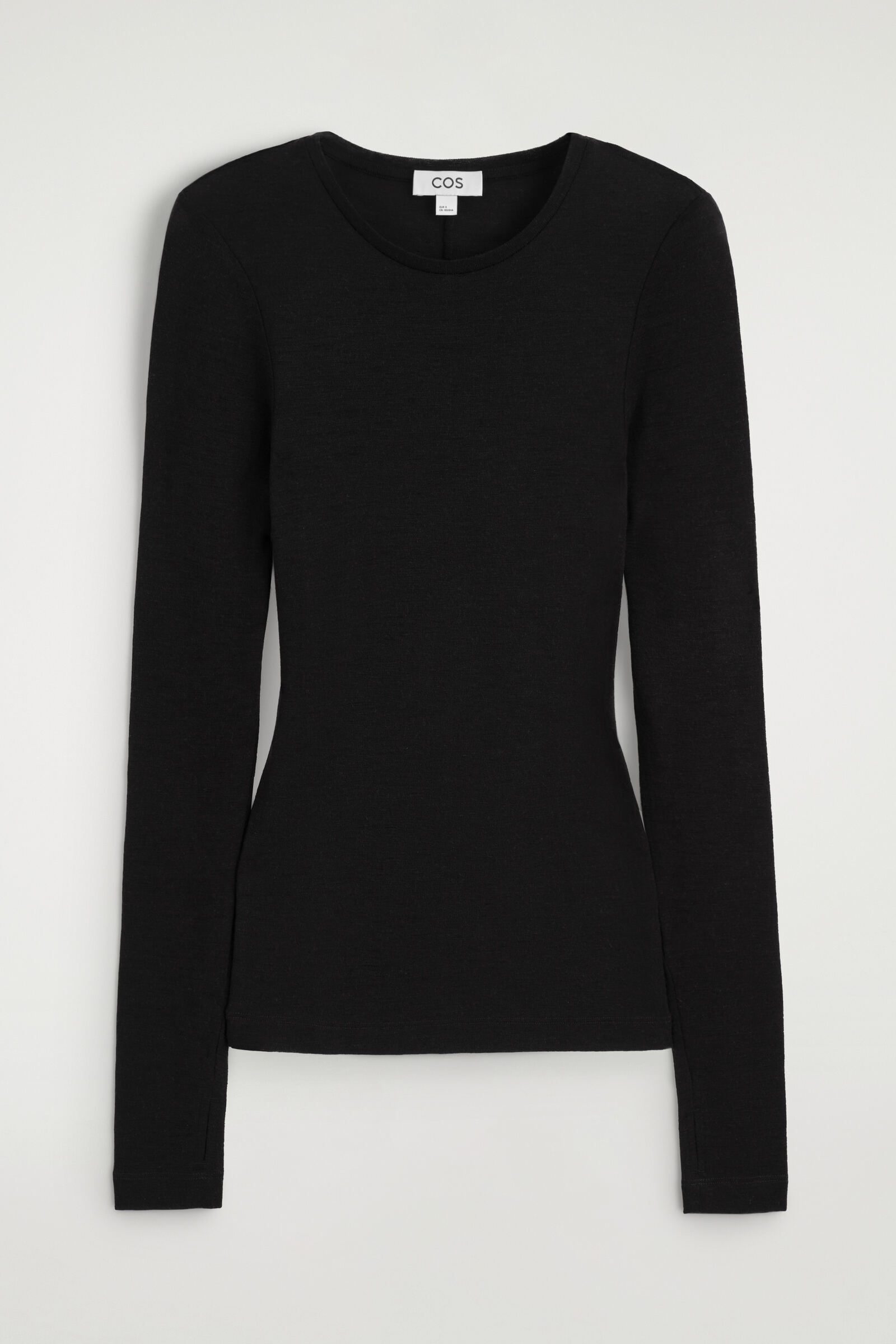SLIM MERINO WOOL TOPBLACK