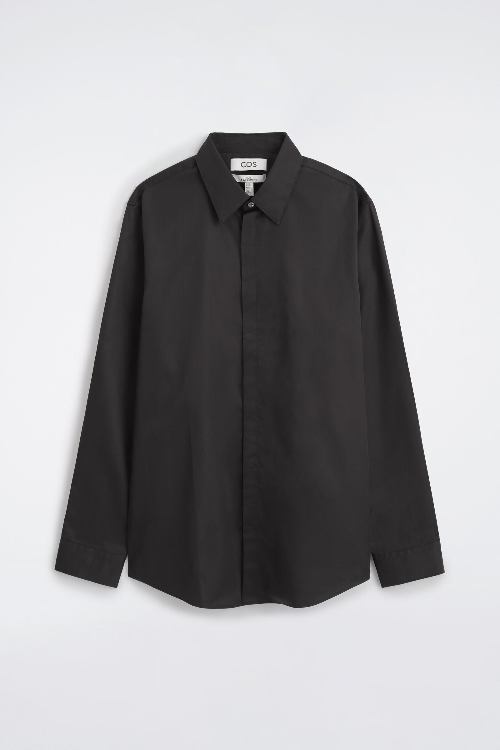 SLIM COTTON SHIRTBLACK