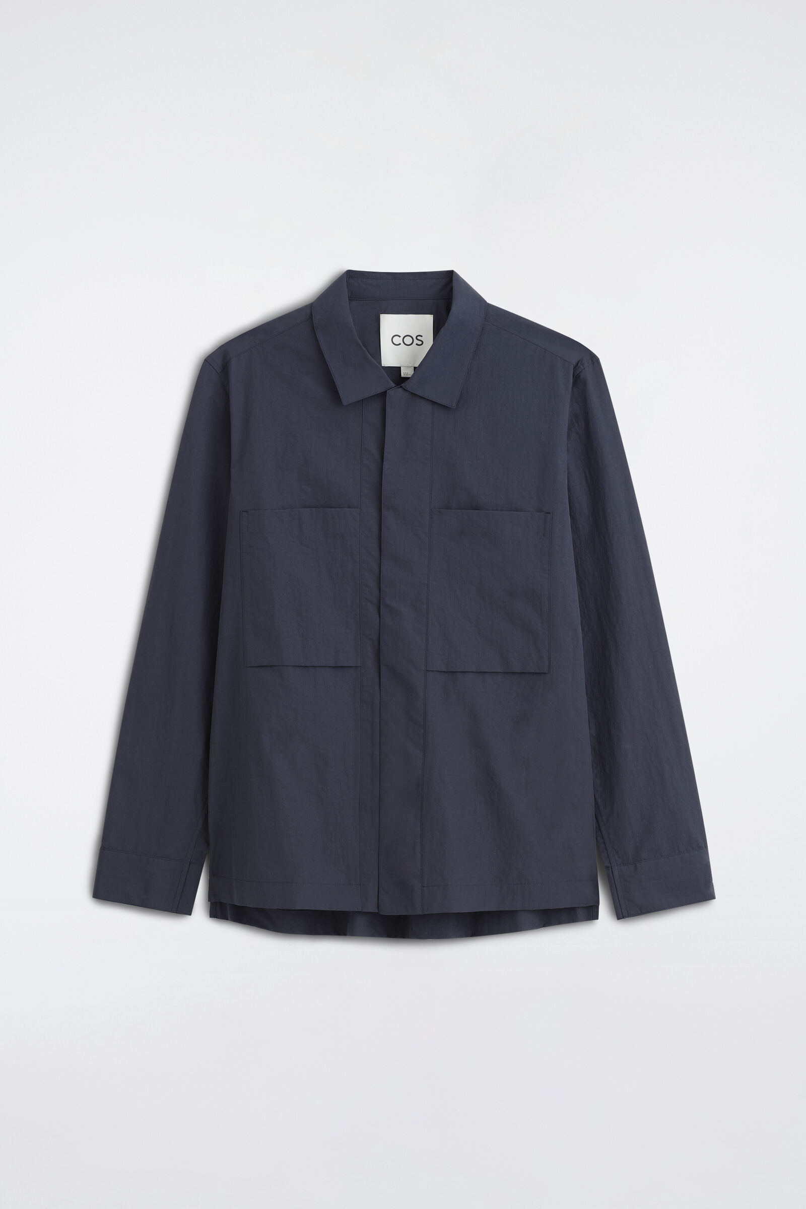 TECHNICAL NYLON-COTTON UTILITY SHIRTNAVY