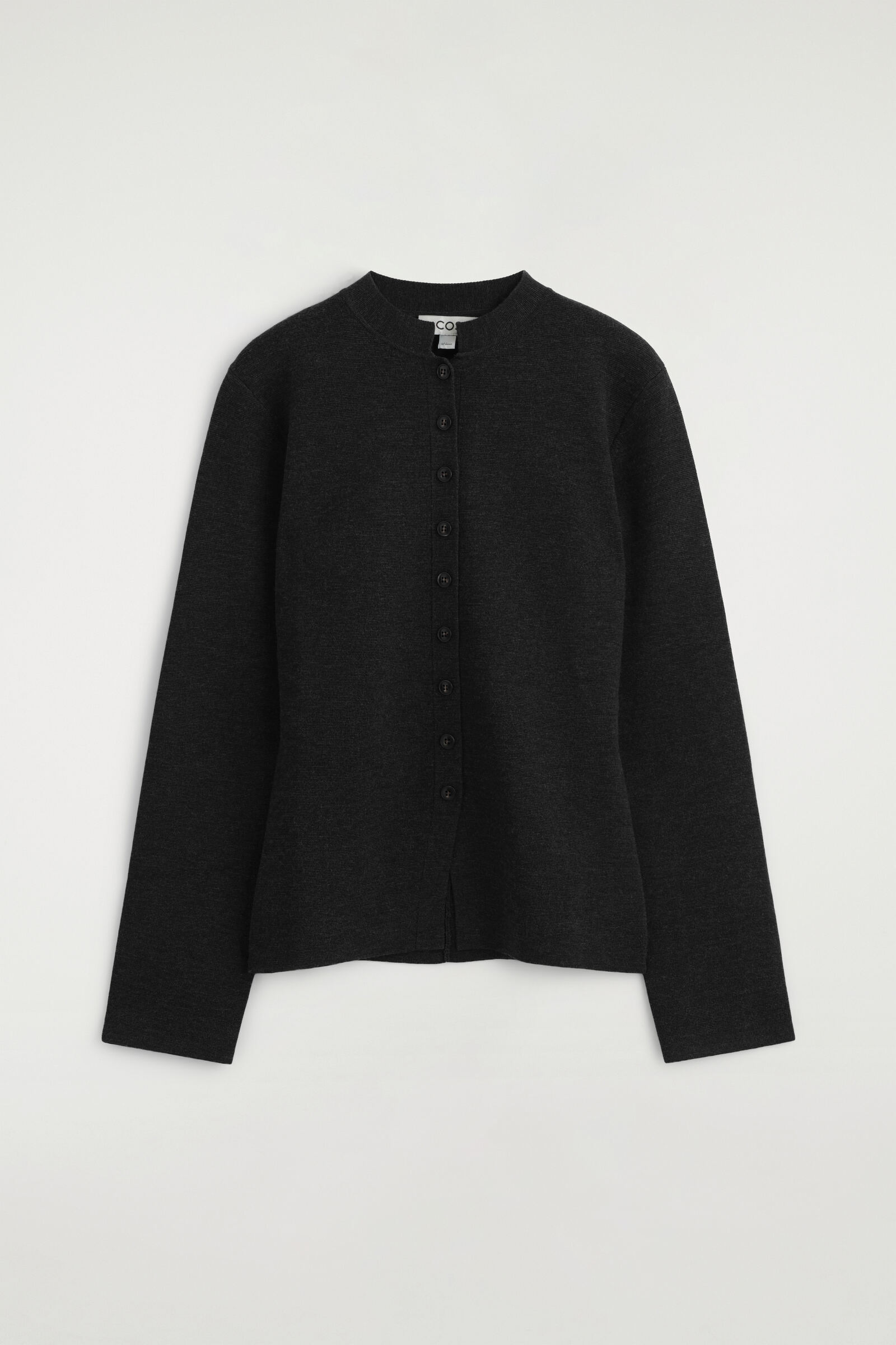 MERINO WOOL BLEND CARDIGANBLACK