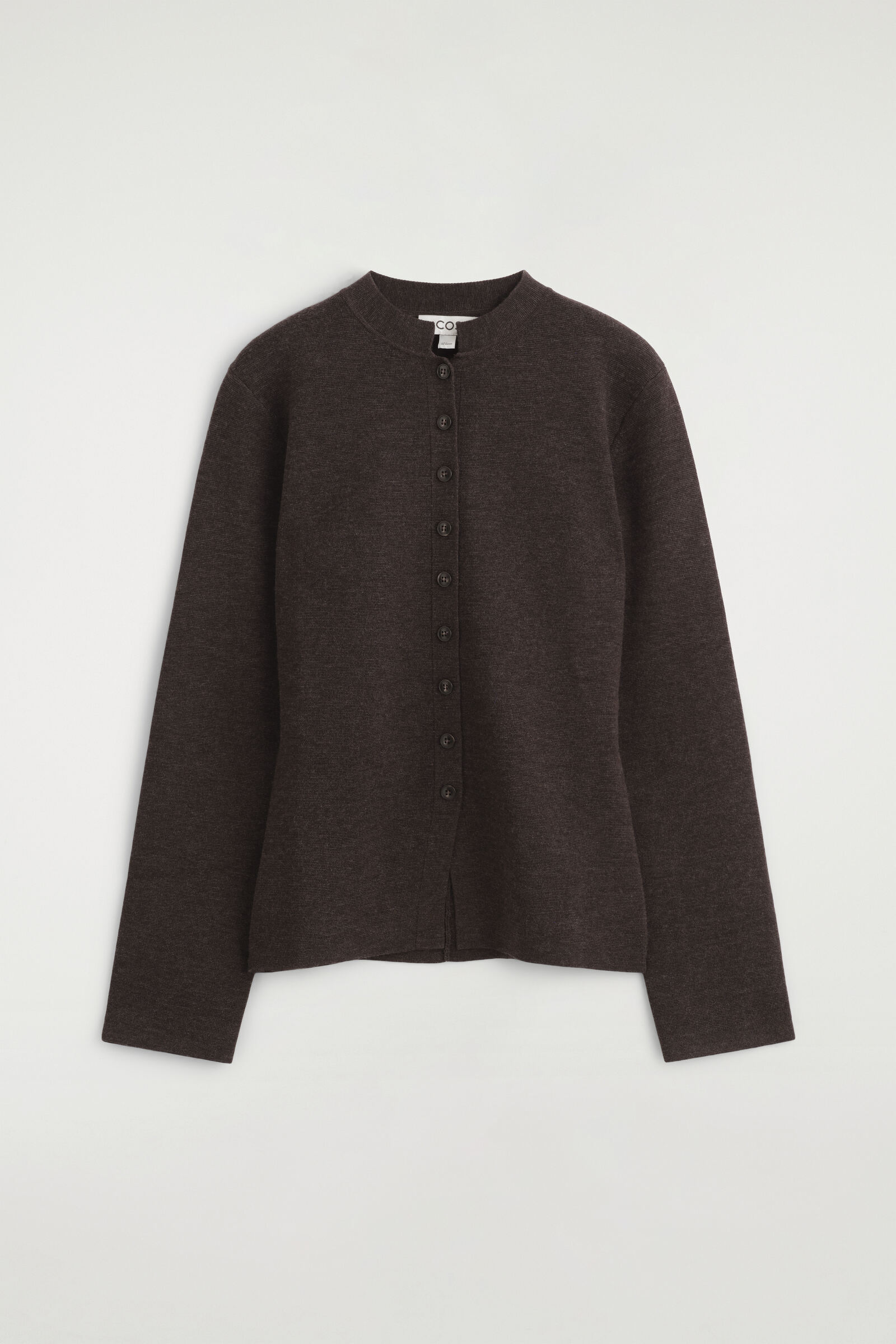 MERINO WOOL BLEND CARDIGANBROWN MÉLANGE