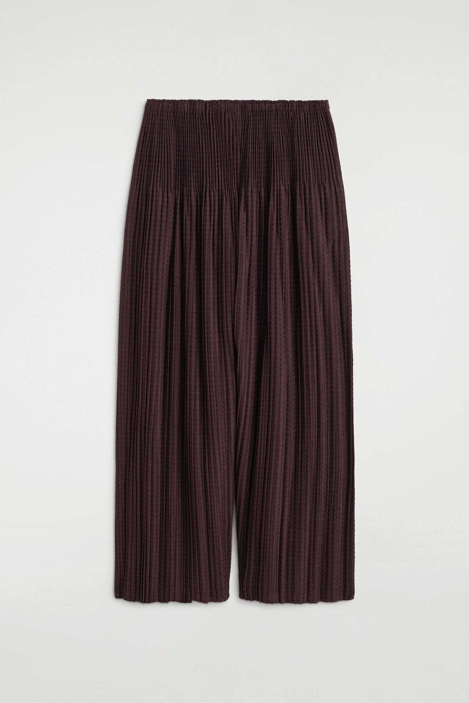 PLEATED JACQUARD CULOTTESBROWN