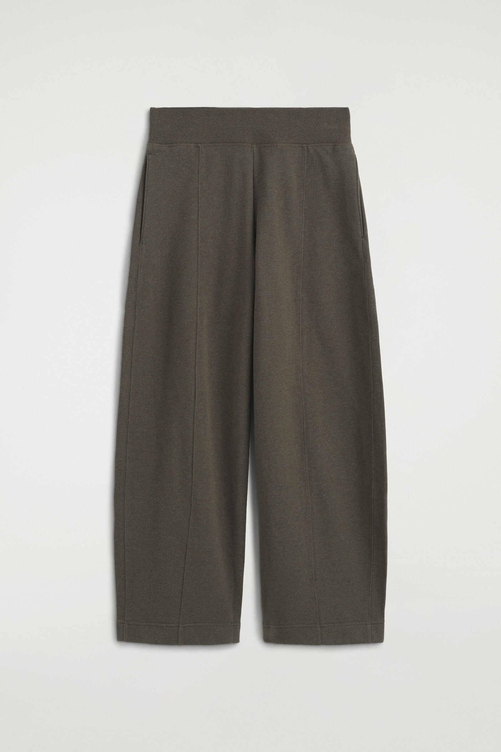 COTTON BARREL-LEG JOGGERSBROWN