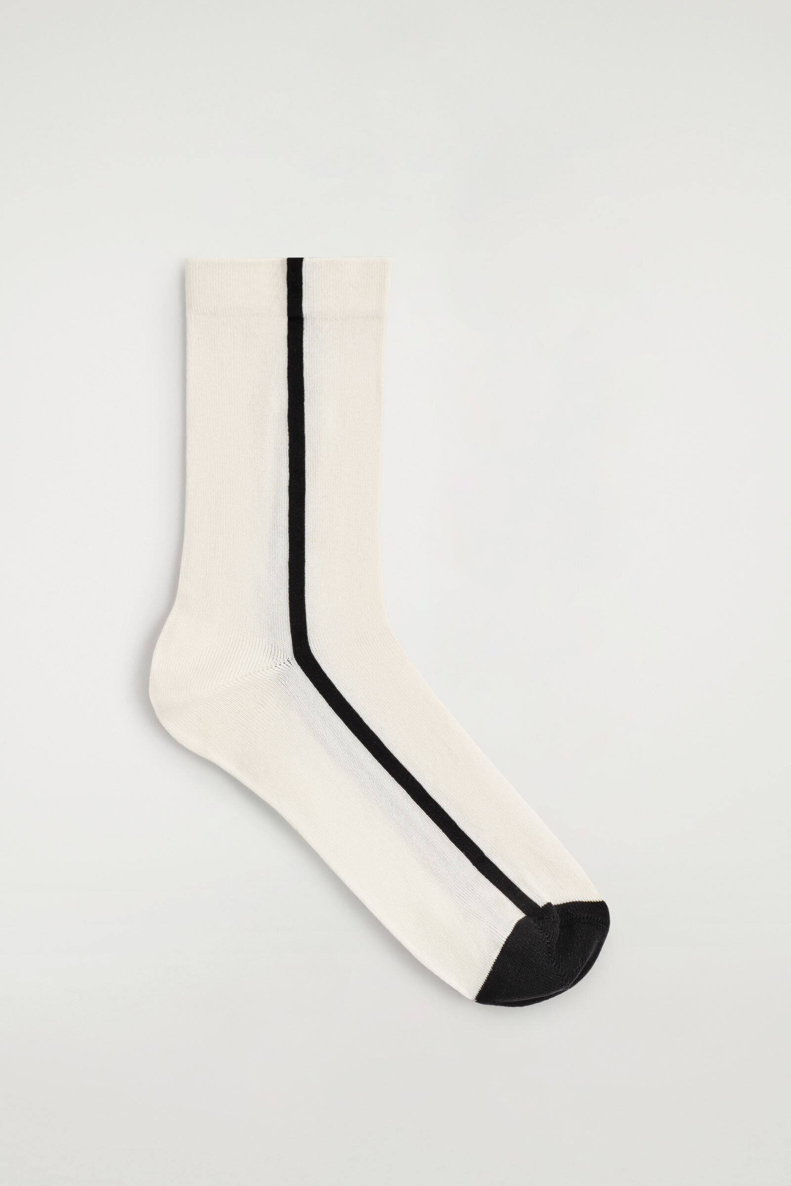STRIPED COTTON SOCKSWHITE / BLACK