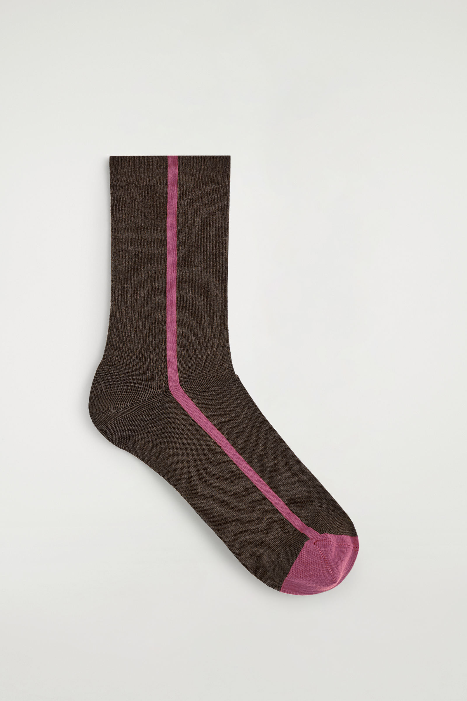 STRIPED COTTON SOCKSBROWN / PINK