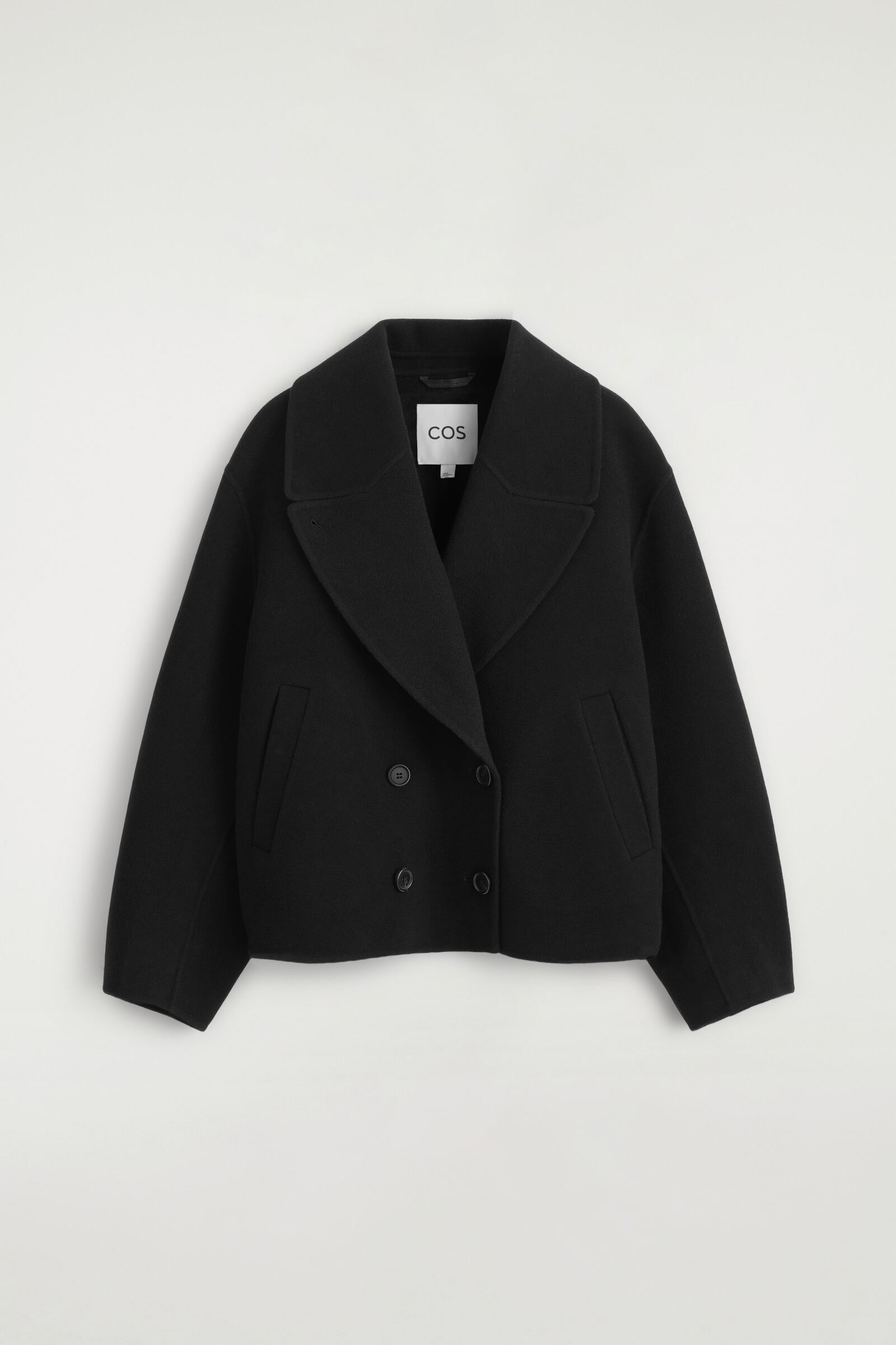 OVERSIZED DOUBLE-FACED WOOL JACKETBLACK