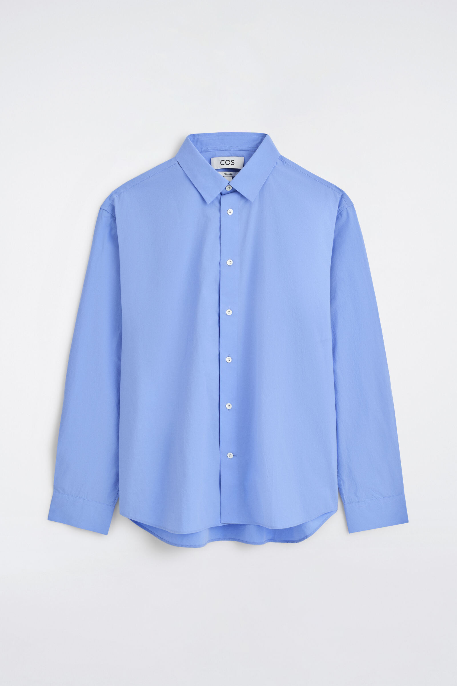 RELAXED PIMA COTTON-POPLIN SHIRTBLUE