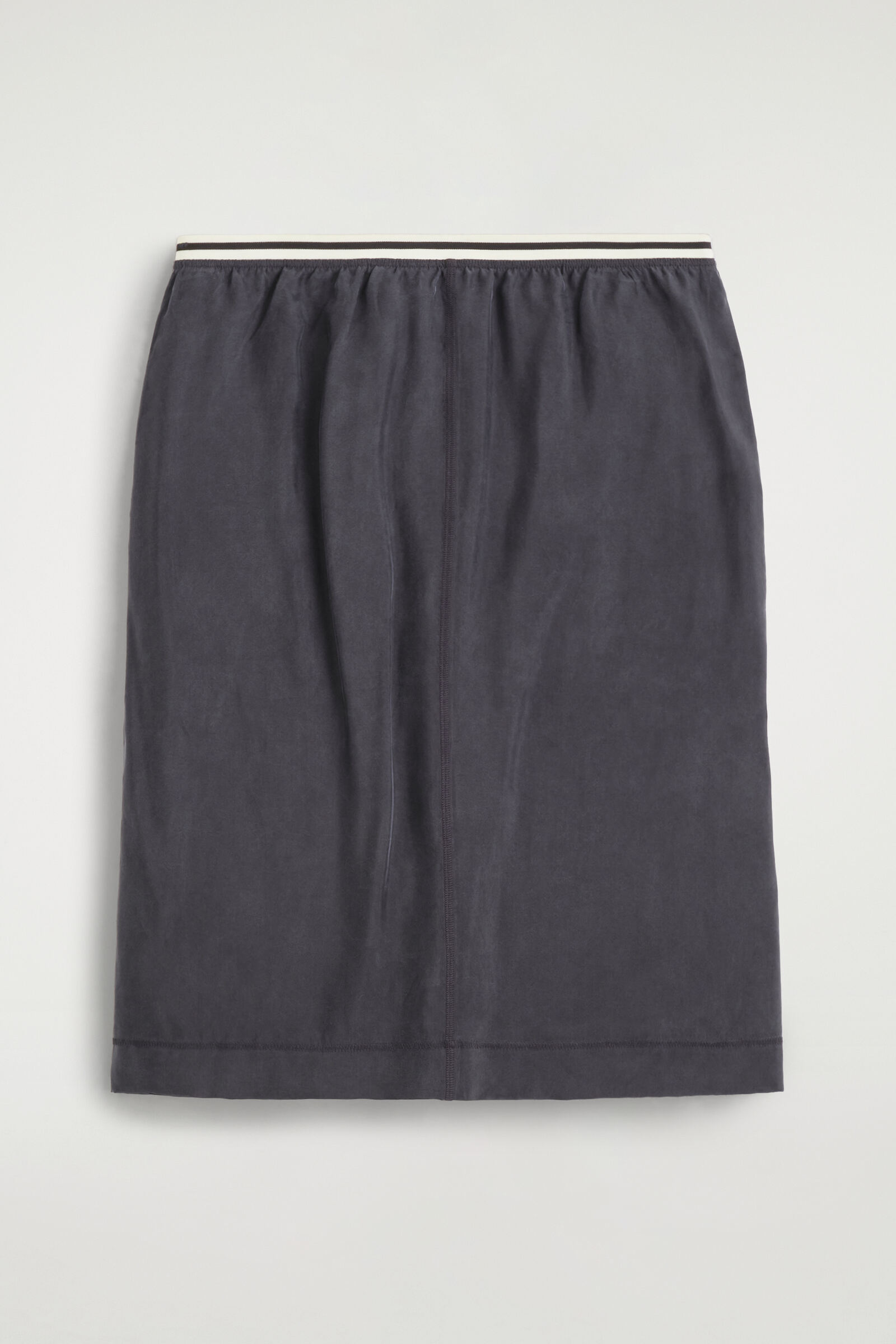 CONTRAST-PANEL PENCIL SKIRTBLACK