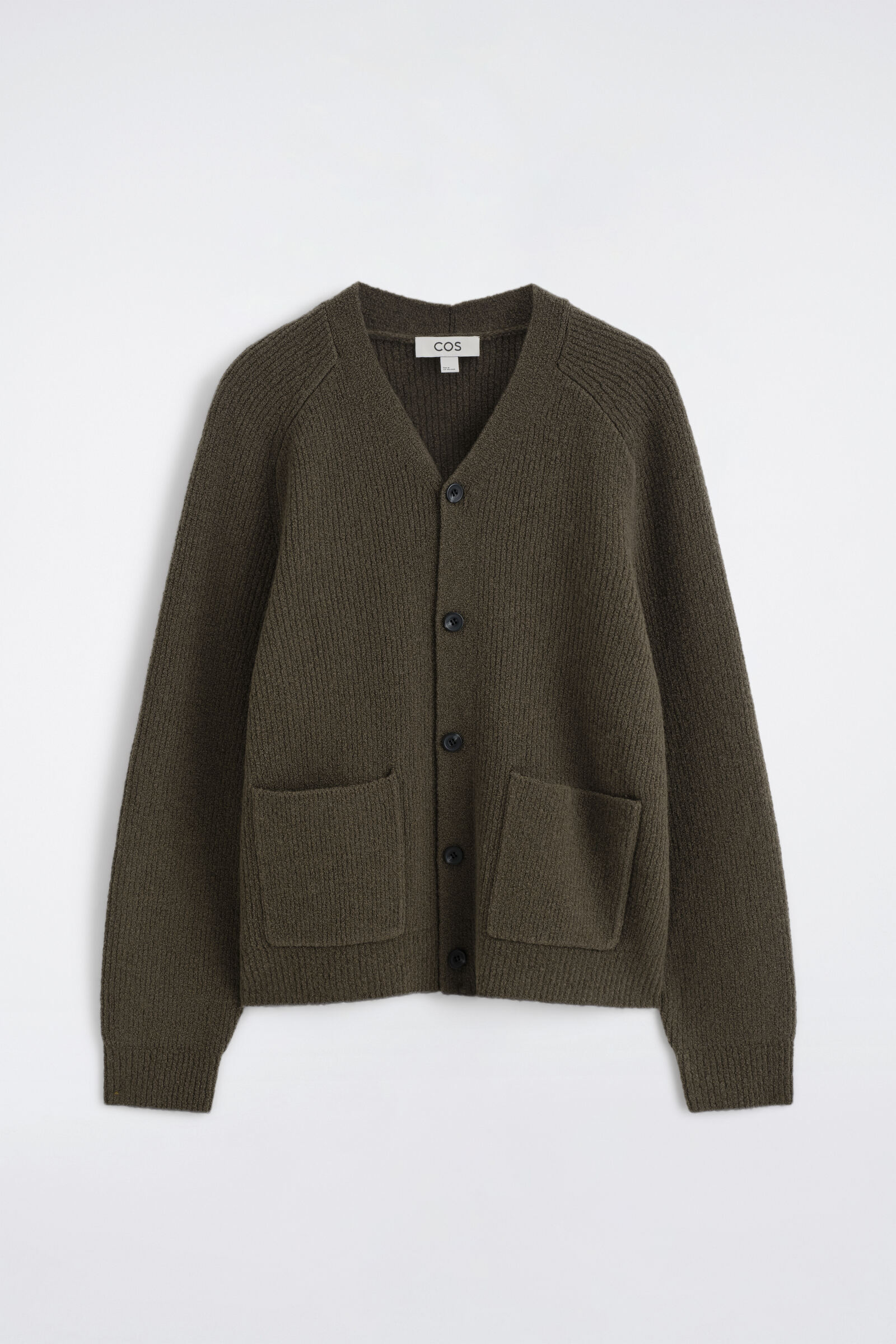 WOOL-BLEND BOUCLÉ CARDIGANBROWN
