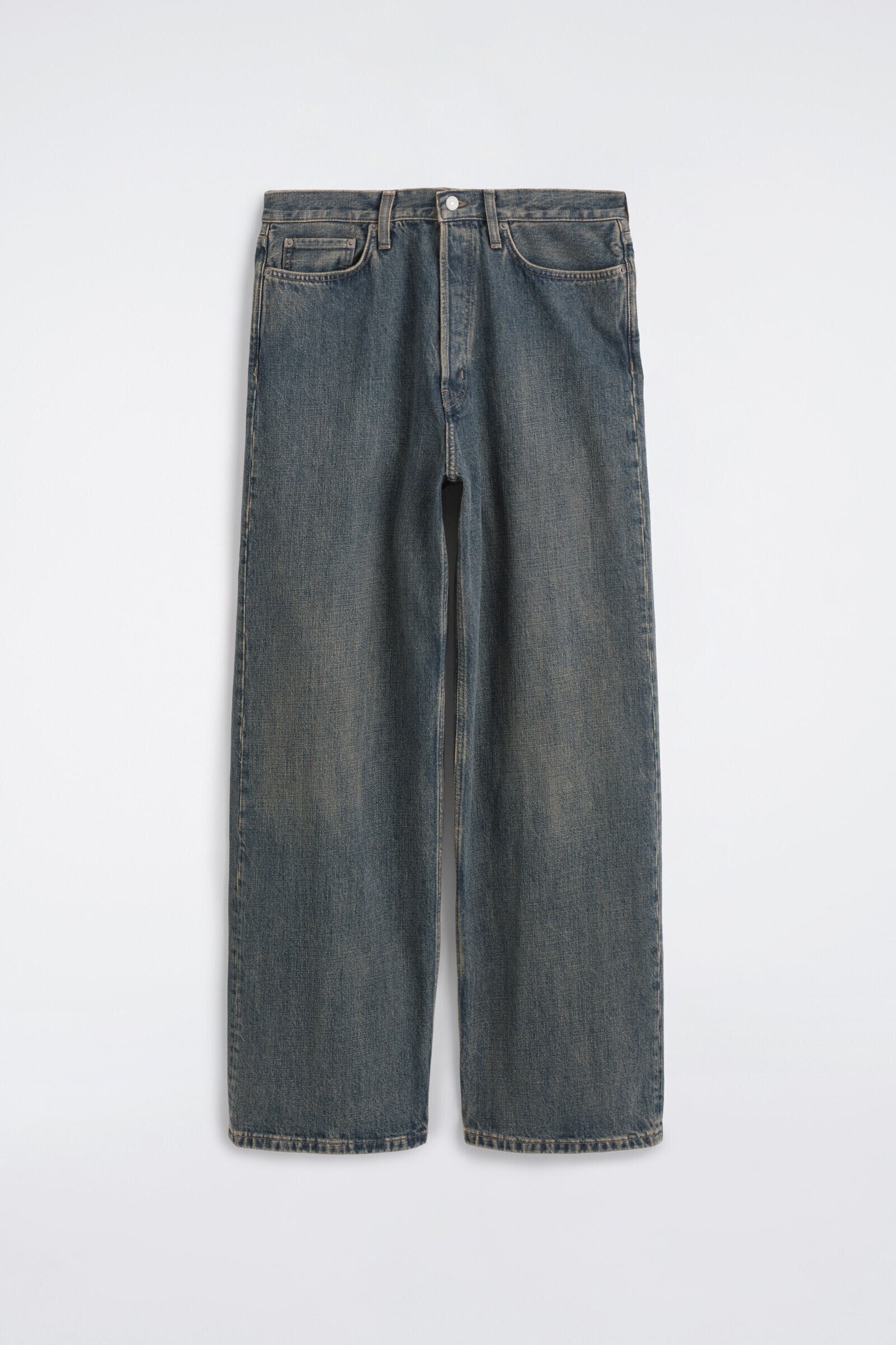 FOLD LOOSE-FIT WIDE-LEG JEANSFADED BLUE