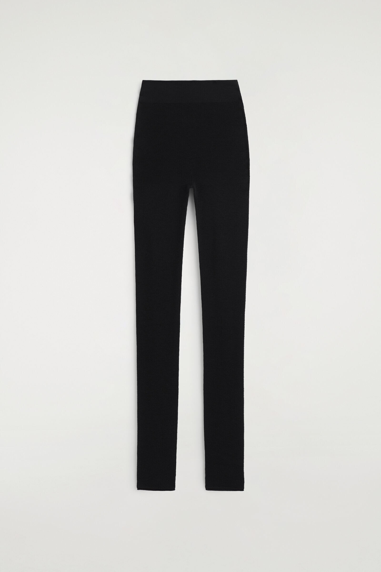SEAMLESS MERINO WOOL LEGGINGSBLACK