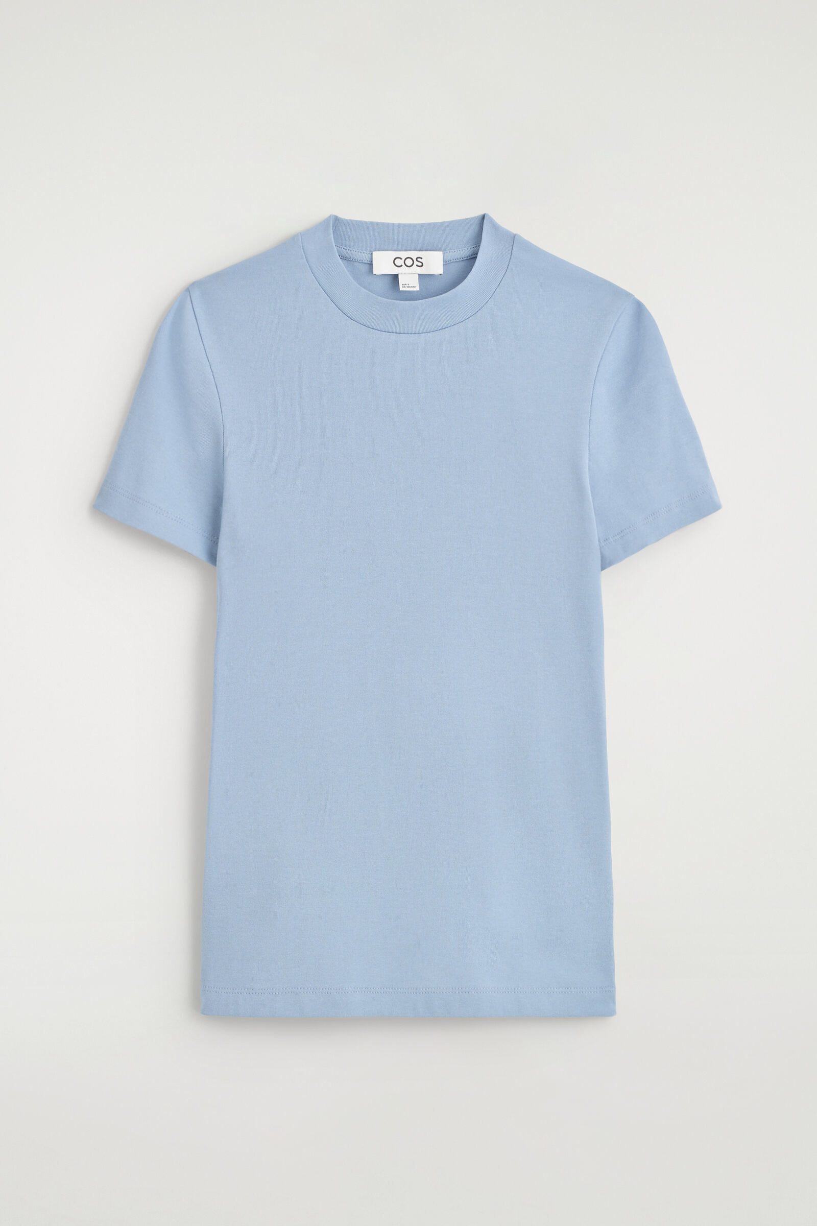 CREPE-JERSEY T-SHIRTDUSTY BLUE