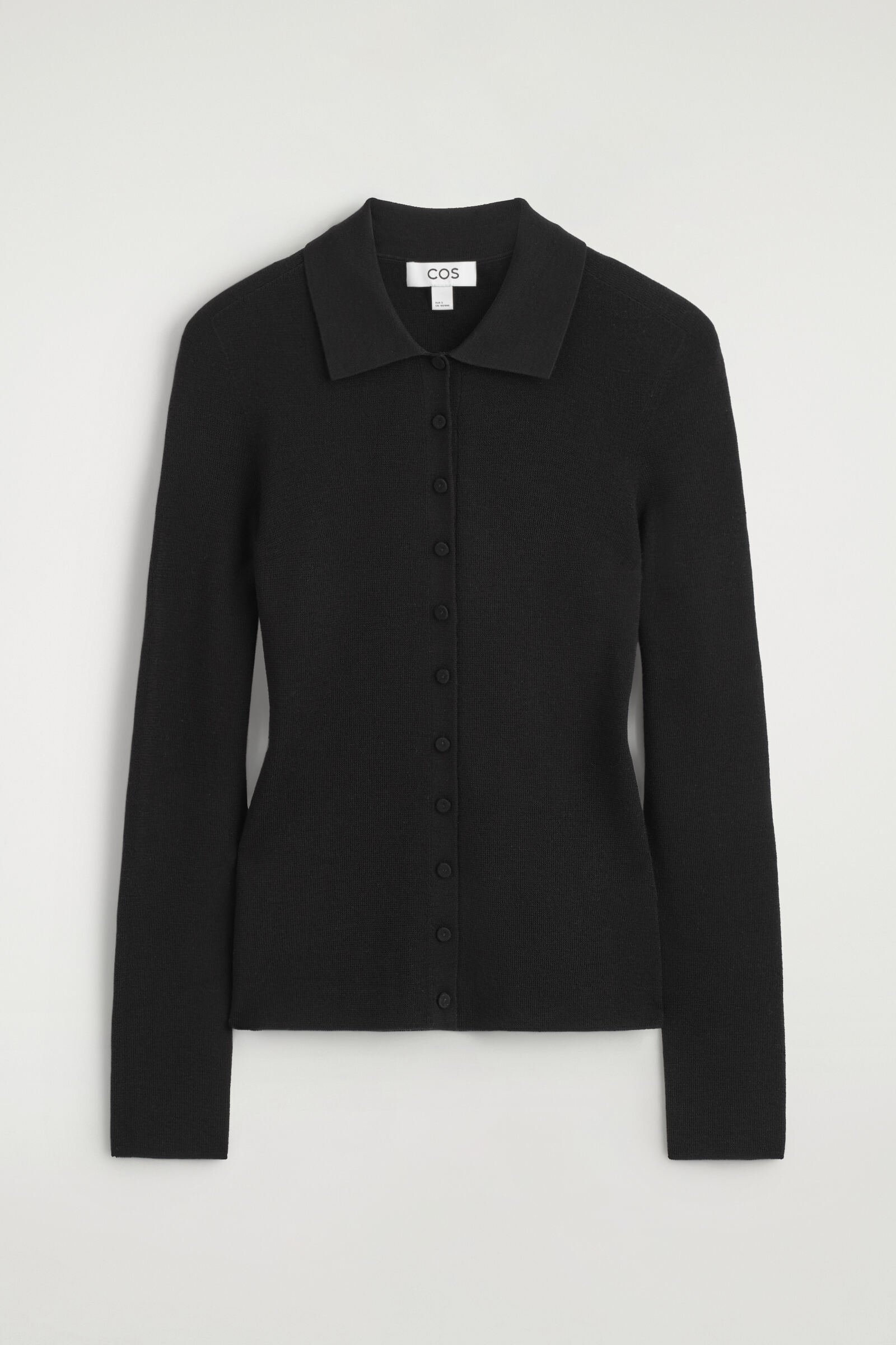 SEAMLESS MERINO WOOL SHIRTBLACK