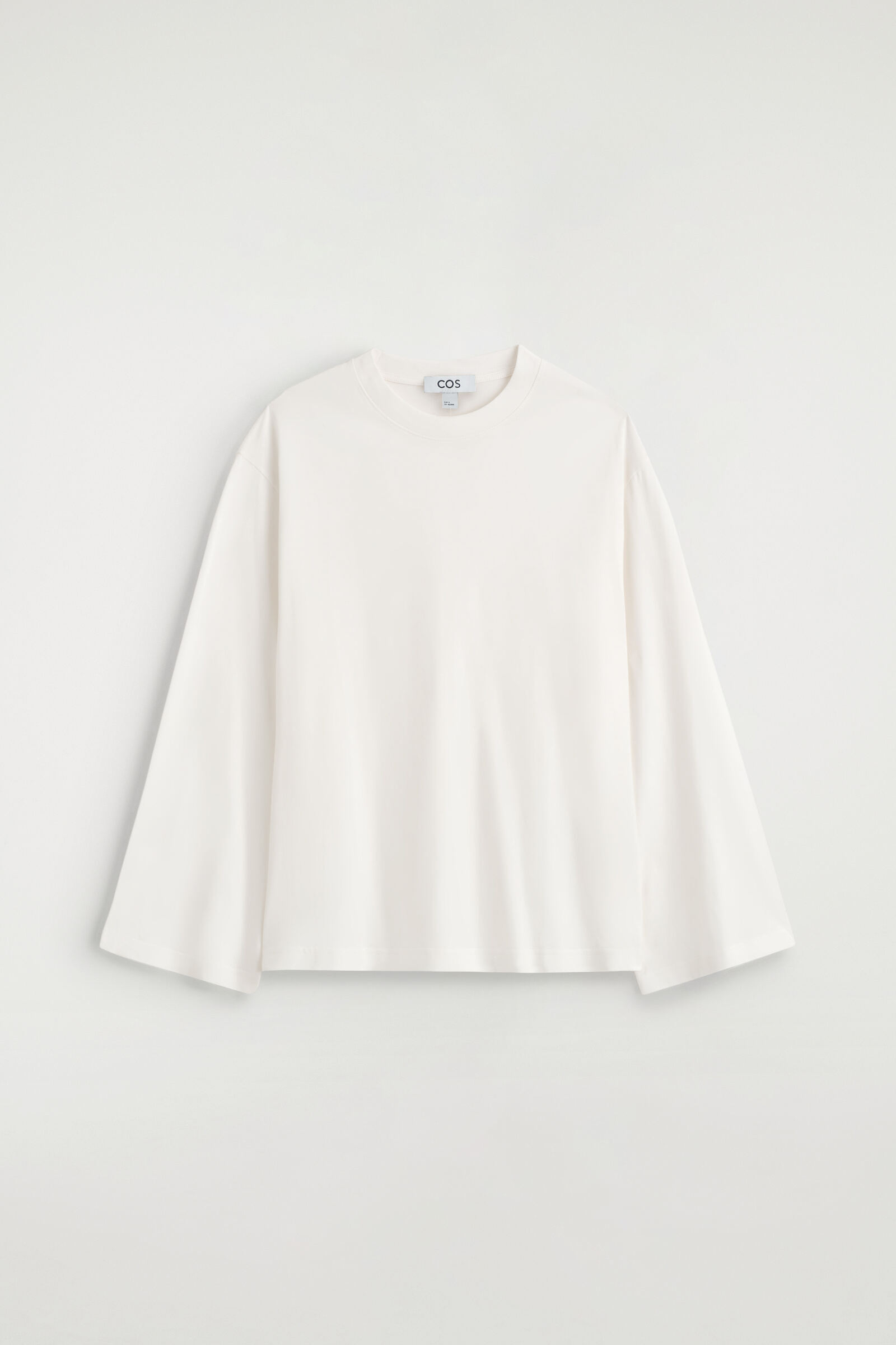 BRUSHED-COTTON LONG-SLEEVED T-SHIRTWHITE